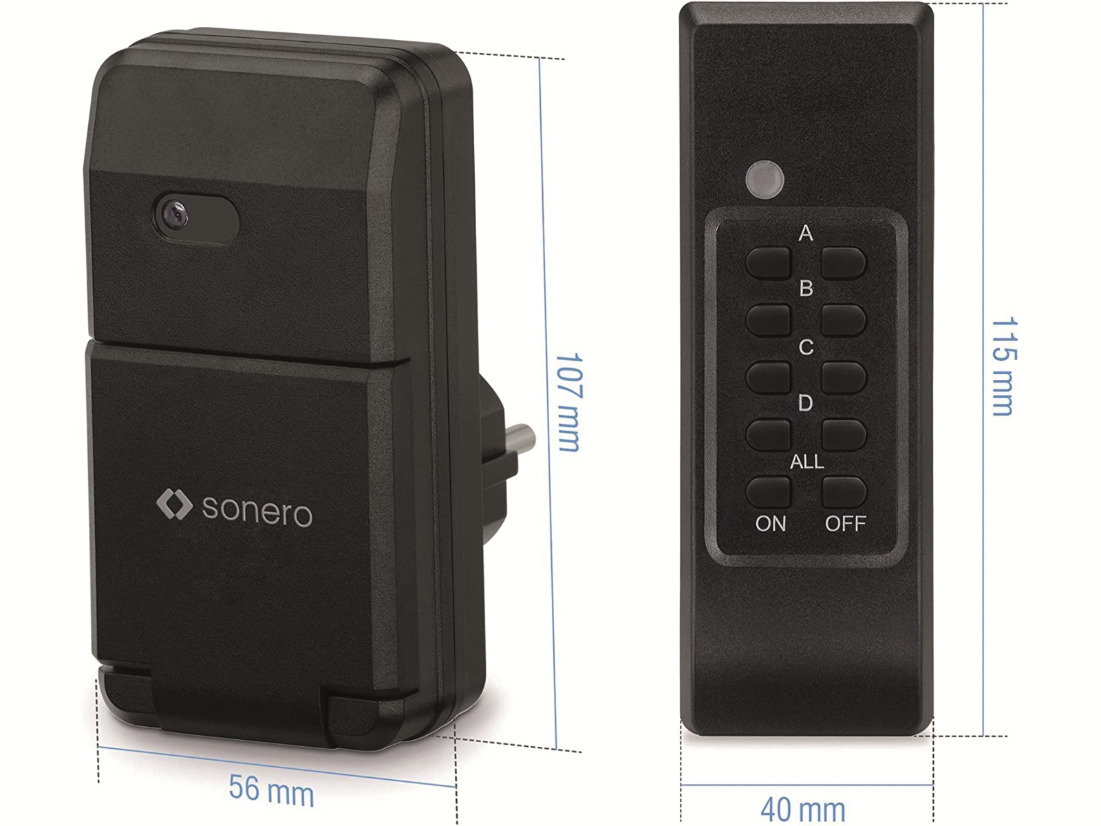 SONERO Funksteckdosen-Set S-RCS303, Outdoor SONERO Funksteckdosen-Set S-RCS303, Outdoor