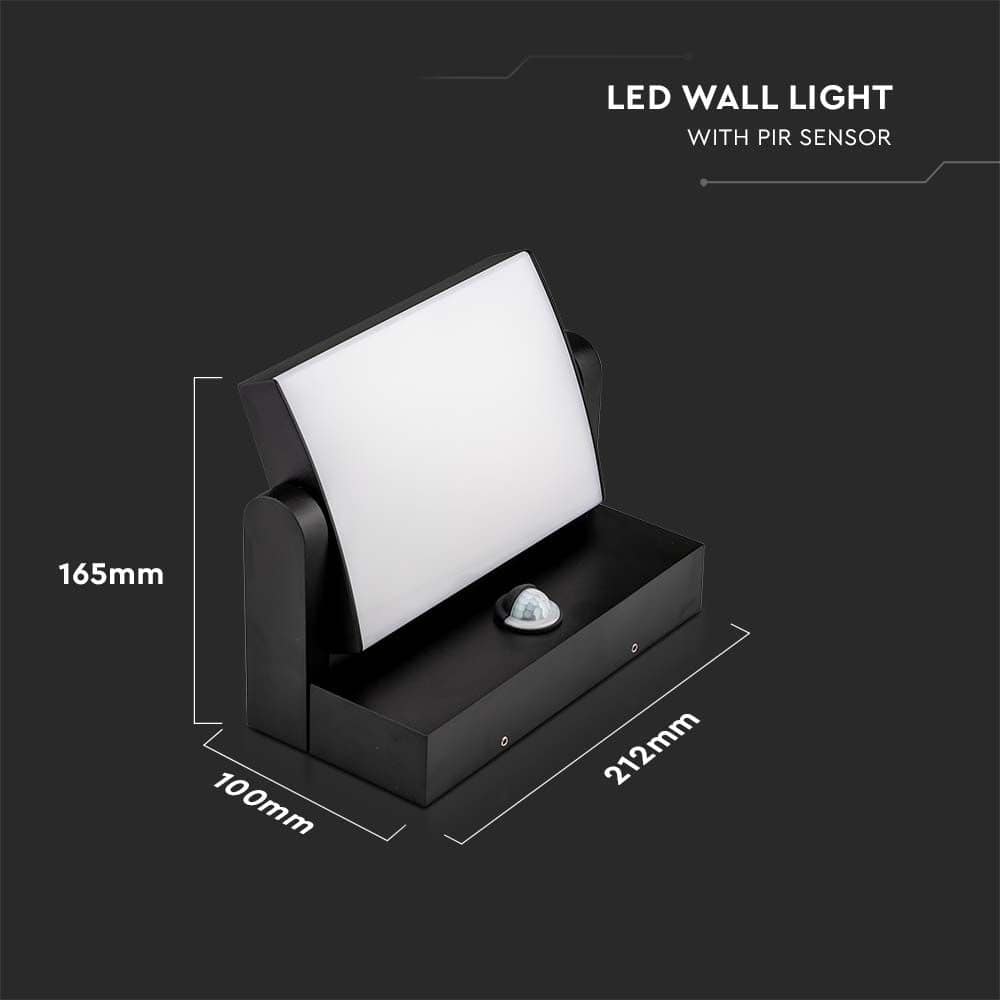 V-TAC LED-Fluter VT-11020S, EEK: E, 17 W, 2520 lm, 3000 K, Sensor, schwarz V-TAC LED-Fluter VT-11020S, EEK: E, 17 W, 2520 lm, 3000 K, Sensor, schwarz