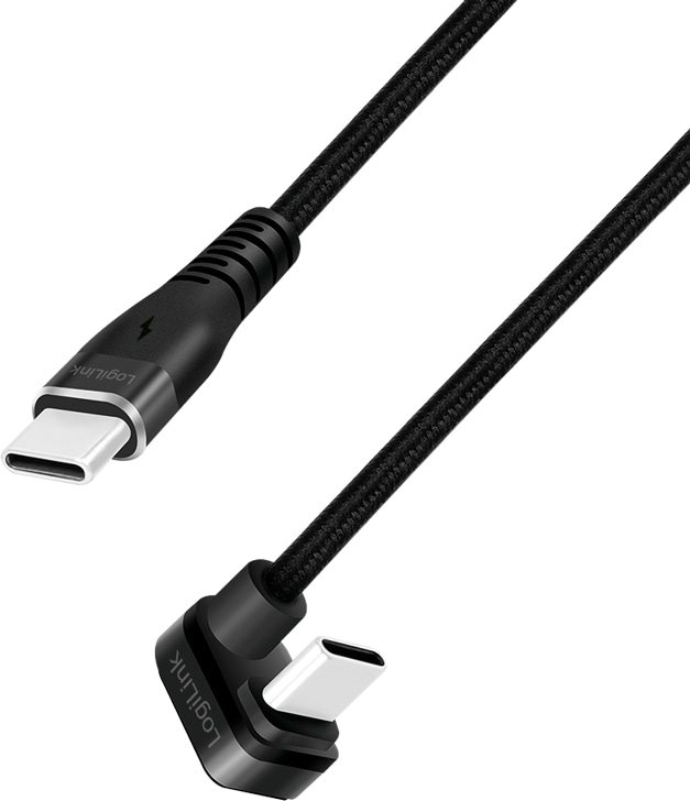 LOGILINK USB 2.0 Typ-C Kabel CU0190, Alu, schwarz, 1 m LOGILINK USB 2.0 Typ-C Kabel CU0190, Alu, schwarz, 1 m