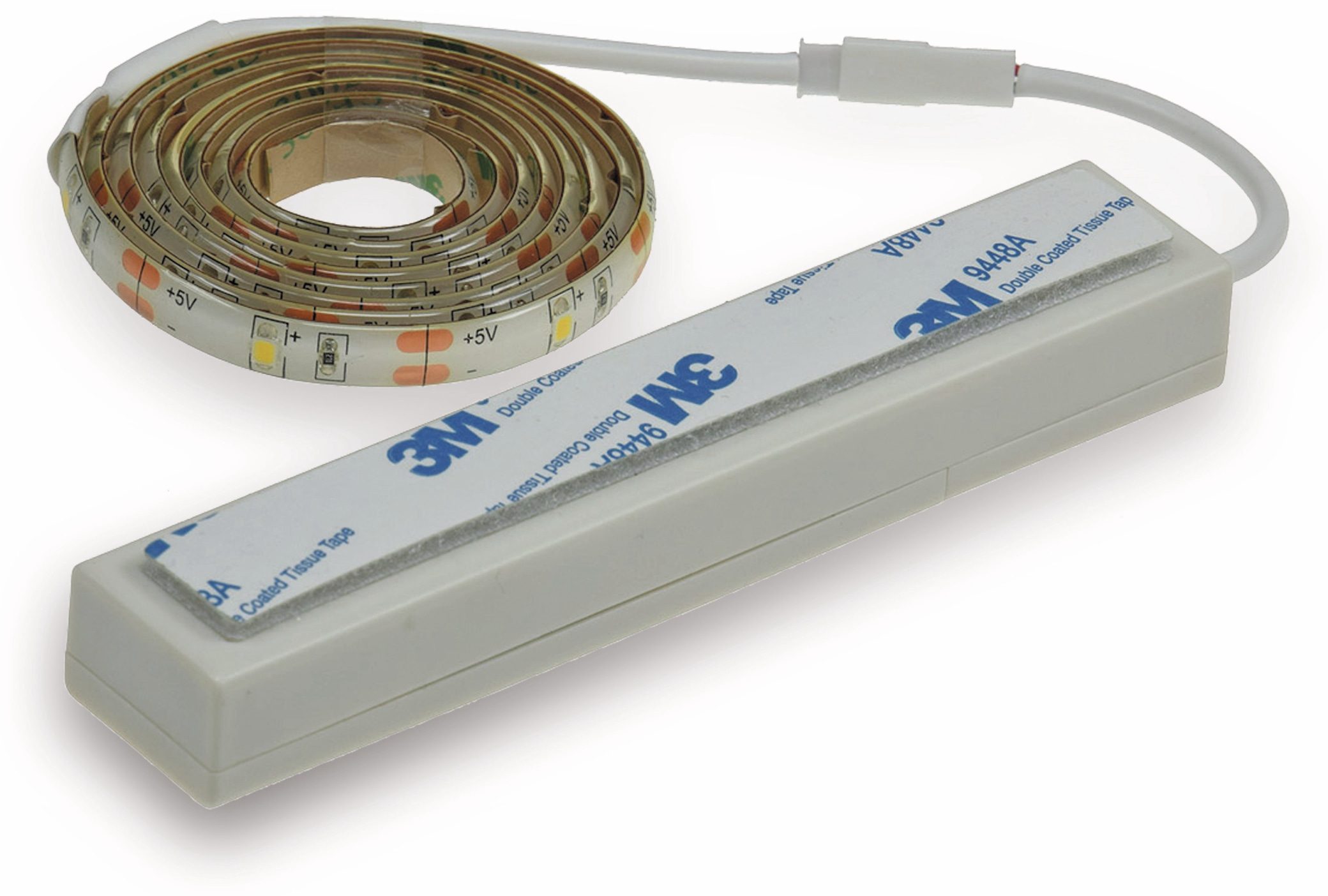 LED Strip mit Bewegungsmelder, 4000K, Batteriebetrieb, 100 cm