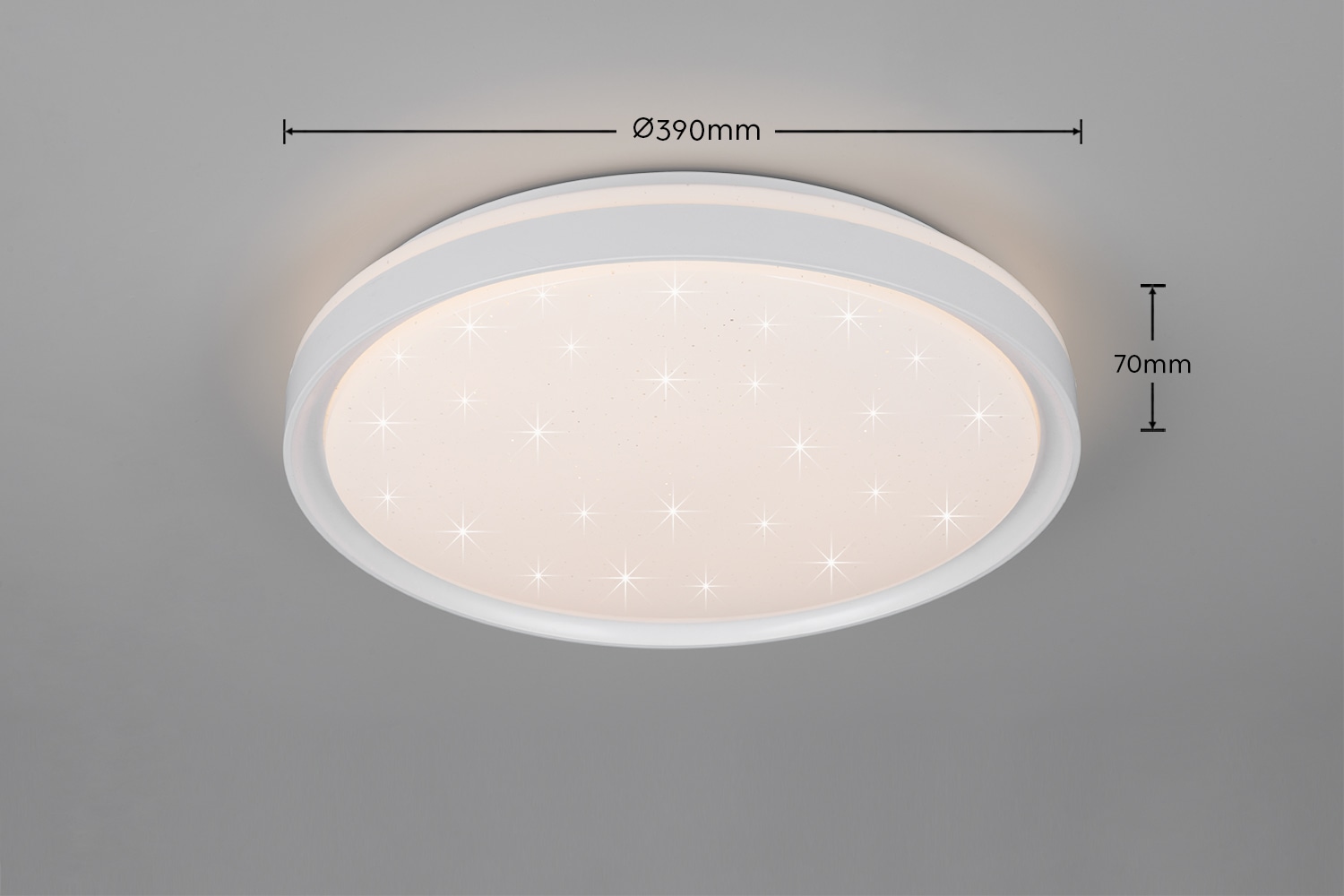 REALITY LED-Deckenleuchte SOLIT, R63581131, 14W, 1800lm, weiß