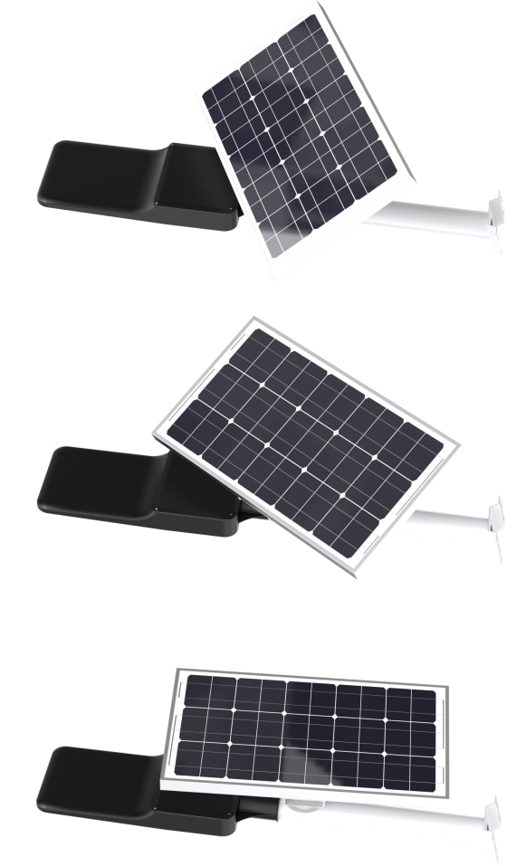 ENOVALITE Solar LED-Straßenleuchte-PRO, 400 W, 5200 lm, 6500 K