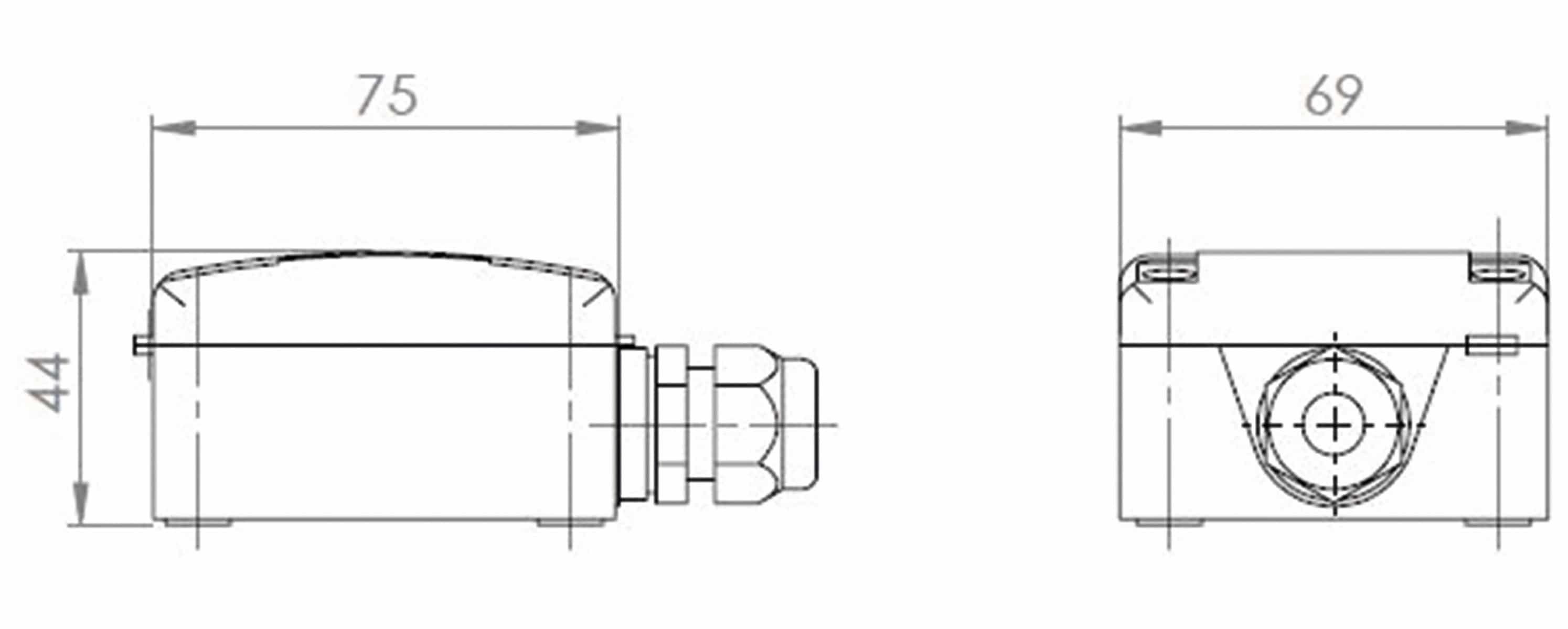 Außentemperaturfühler mit Sensor PT1000 Außentemperaturfühler mit Sensor PT1000