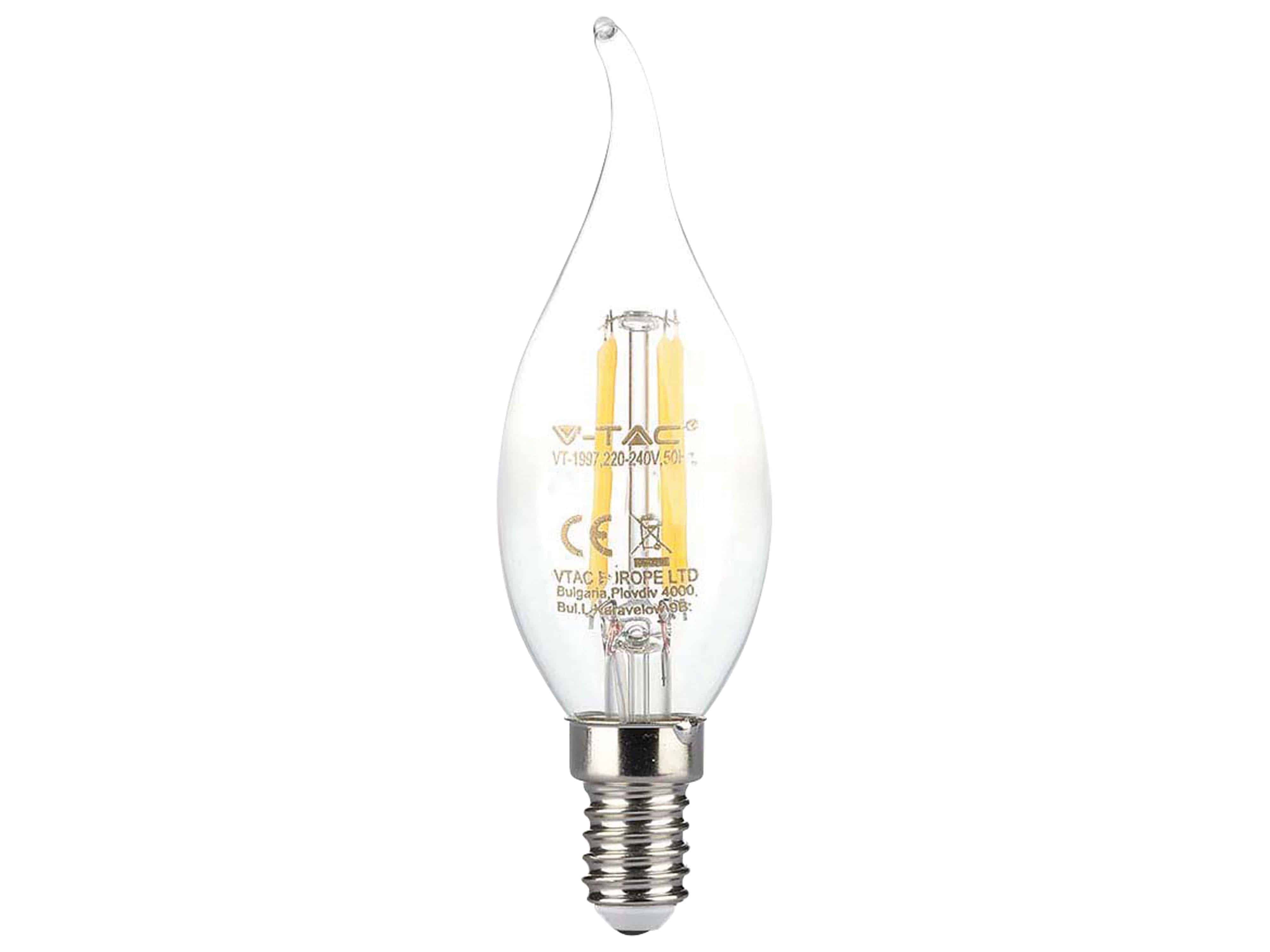 V-TAC LED-Lampe VT-1997-N, E14, EEK: F, 4W, 400lm, 3000K V-TAC LED-Lampe VT-1997-N, E14, EEK: F, 4W, 400lm, 3000K