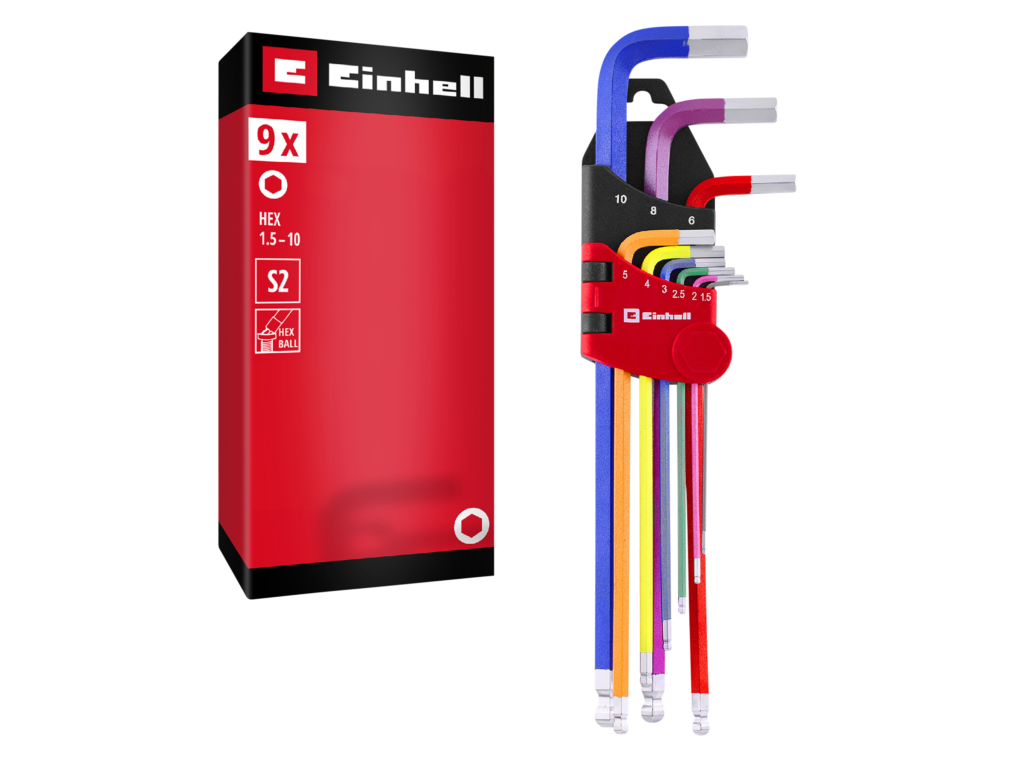 EINHELL Innensechskantschlüssel-Satz, 340558, 9-teilig EINHELL Innensechskantschlüssel-Satz, 340558, 9-teilig