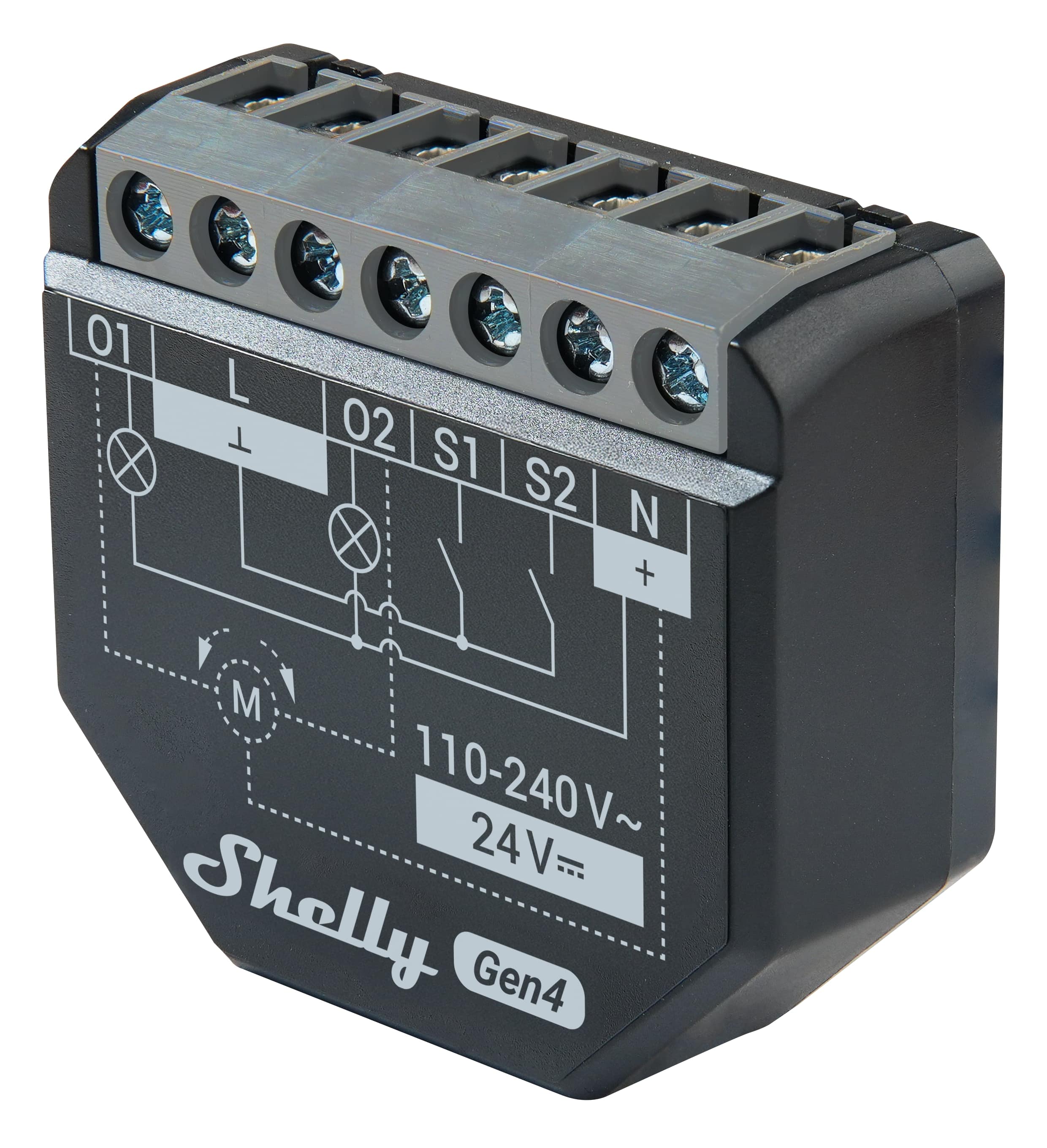 SHELLY WLAN-Schaltaktor 2PM Gen4, 2 Kanal, WLAN, Matter, Bluetooth, 4 Stück