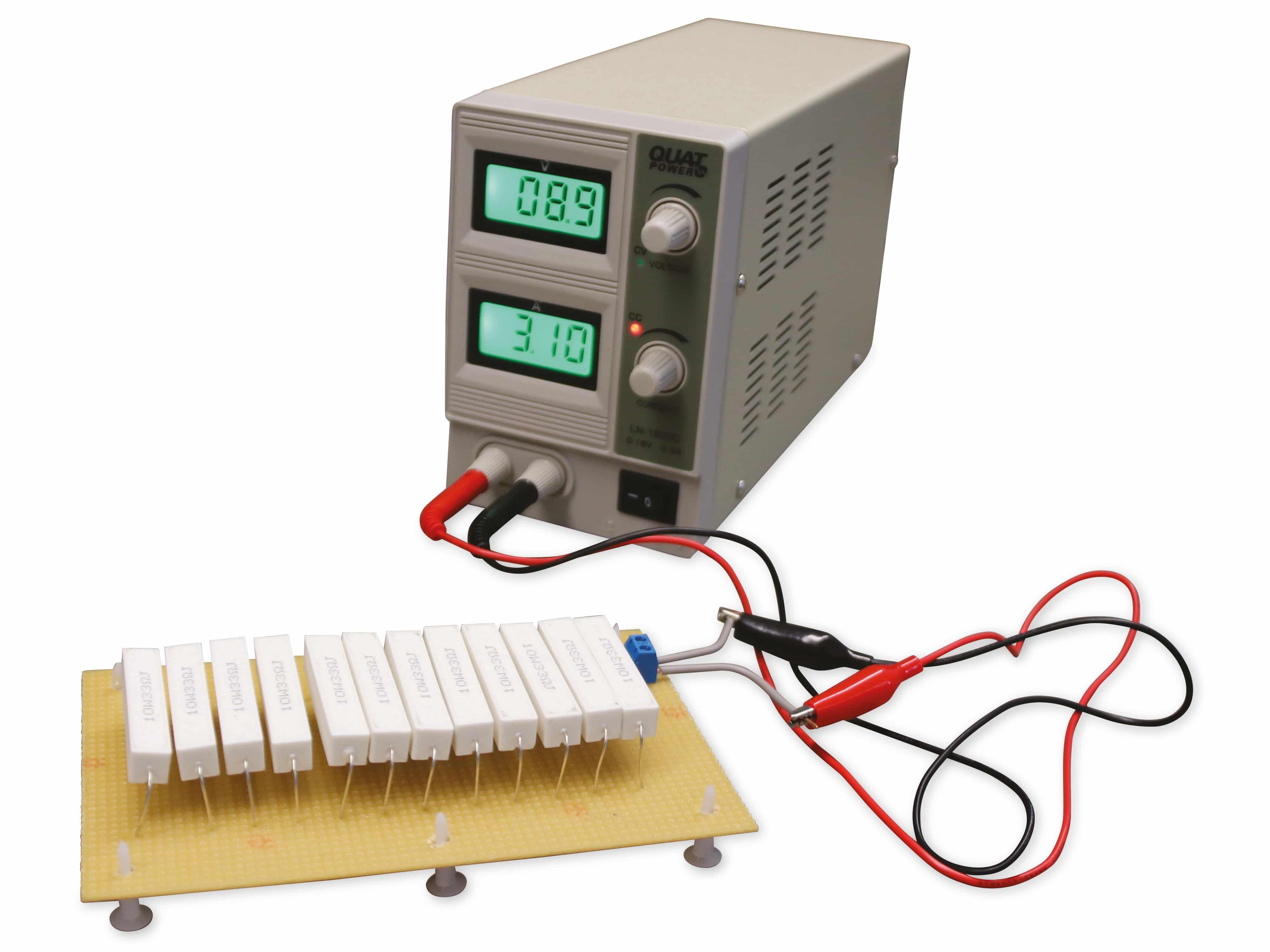 QUATPOWER Regelbares Labornetzgerät LN-1803C, 0...18 V-/0...3 A, Sicherheitstransformator