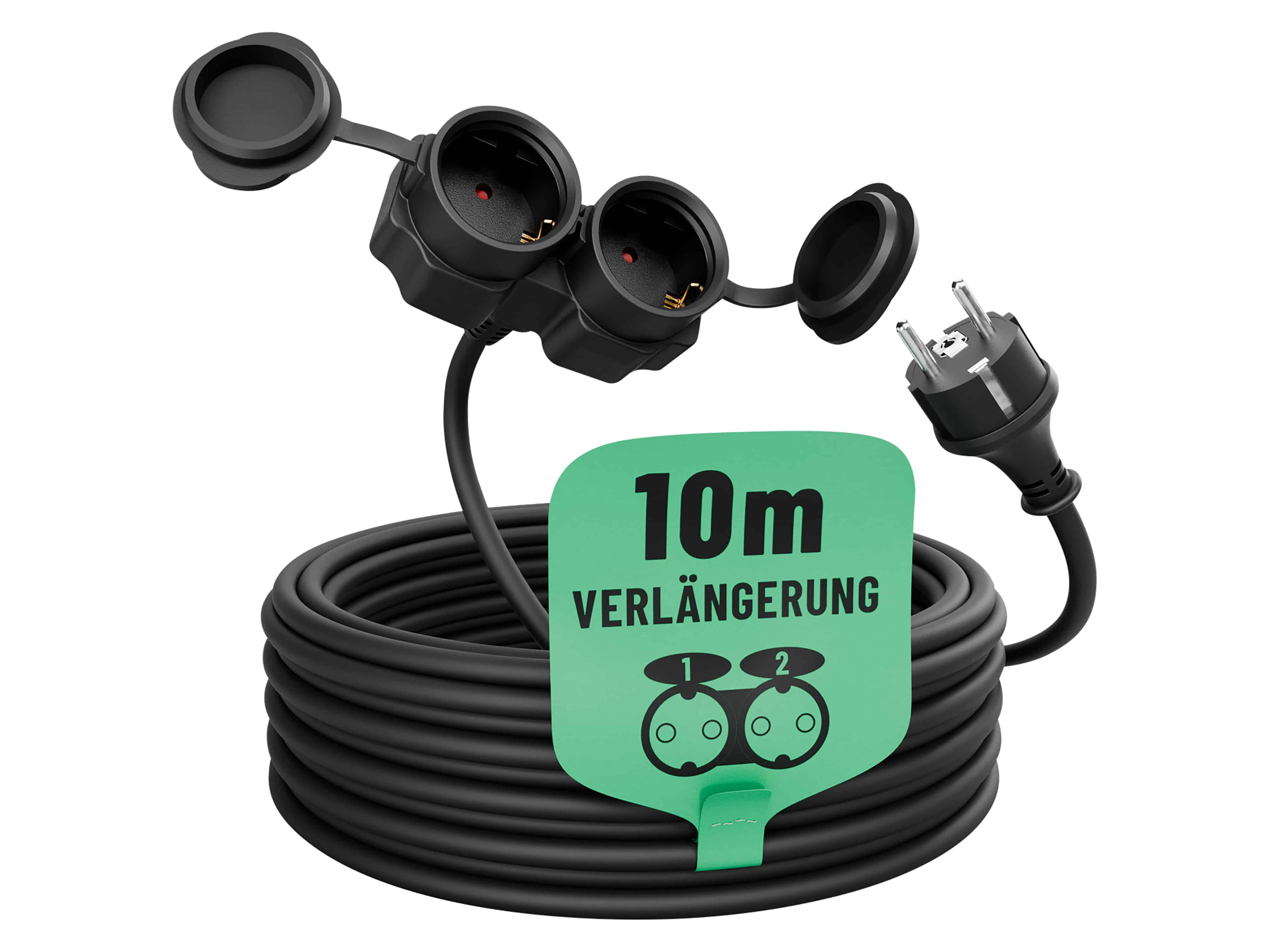 ABSINA Verlängerungskabel 151231, 2-Fach, 10 m ABSINA Verlängerungskabel 151231, 2-Fach, 10 m
