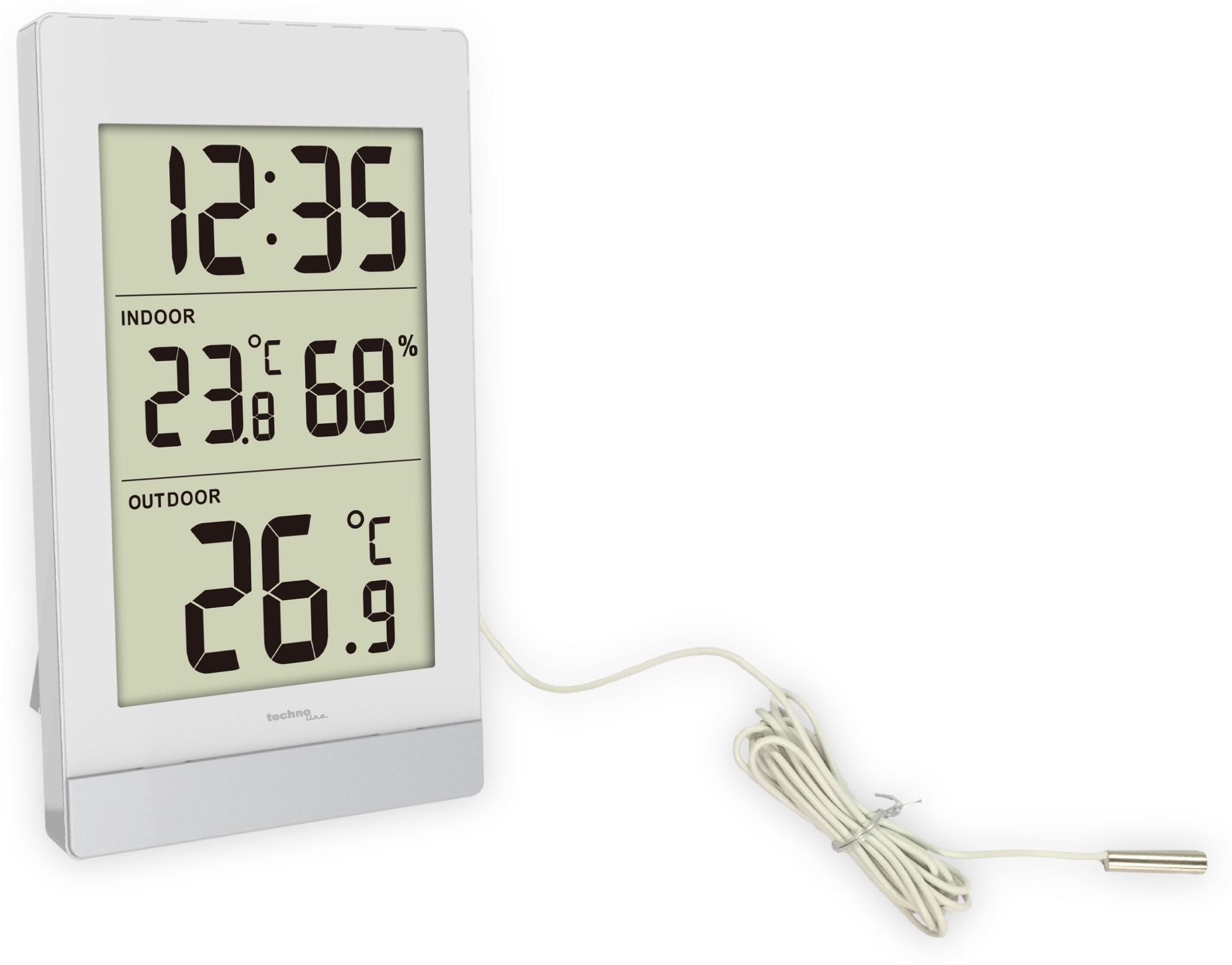 TECHNOLINE Innen-/Außenthermometer WS7039, weiß/silber TECHNOLINE Innen-/Außenthermometer WS7039, weiß/silber