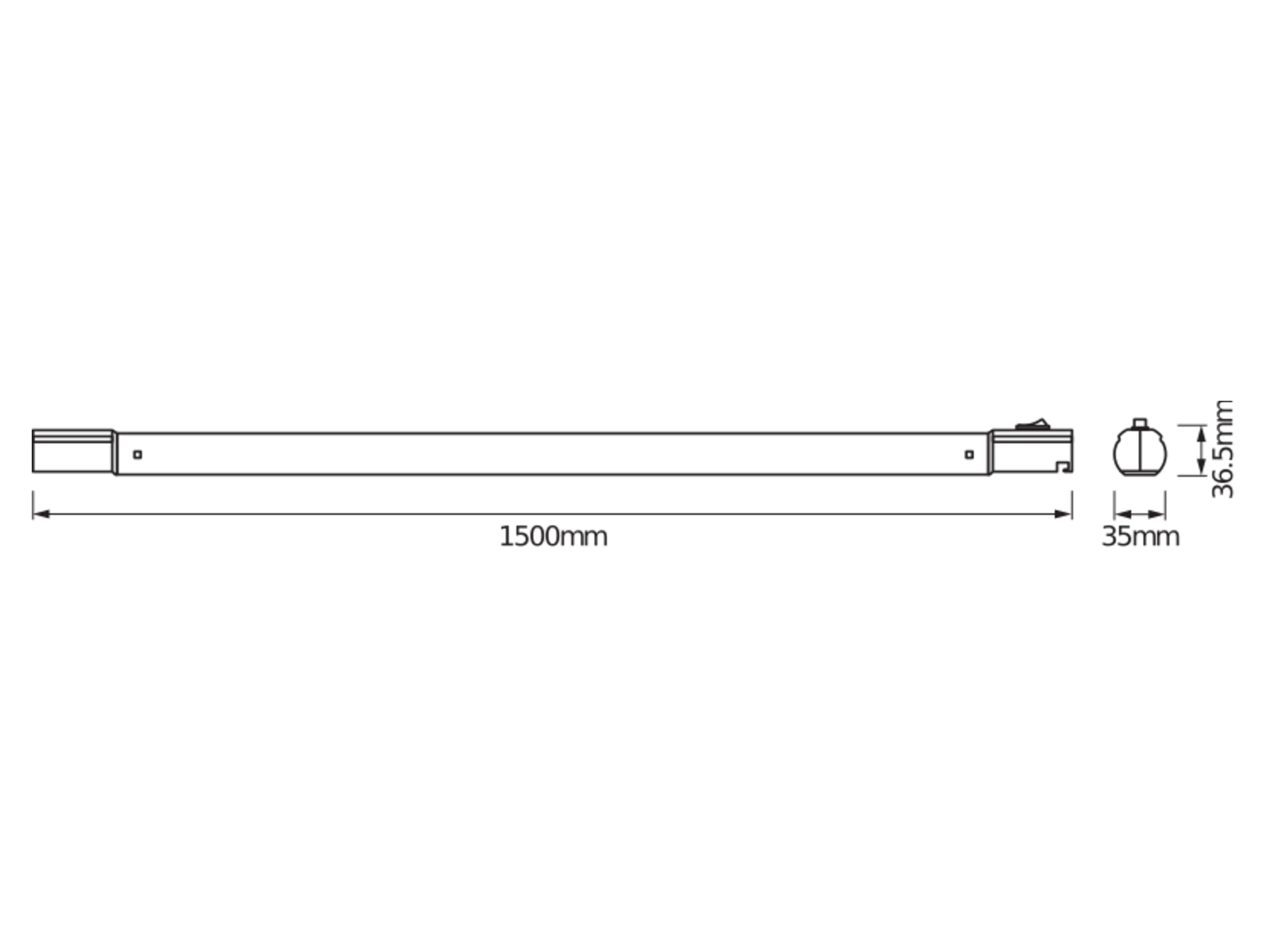 OSRAM LED-Unterbauleuchte 21,50 W, 4000 K, 2365 lm, IP20, kaltweiß