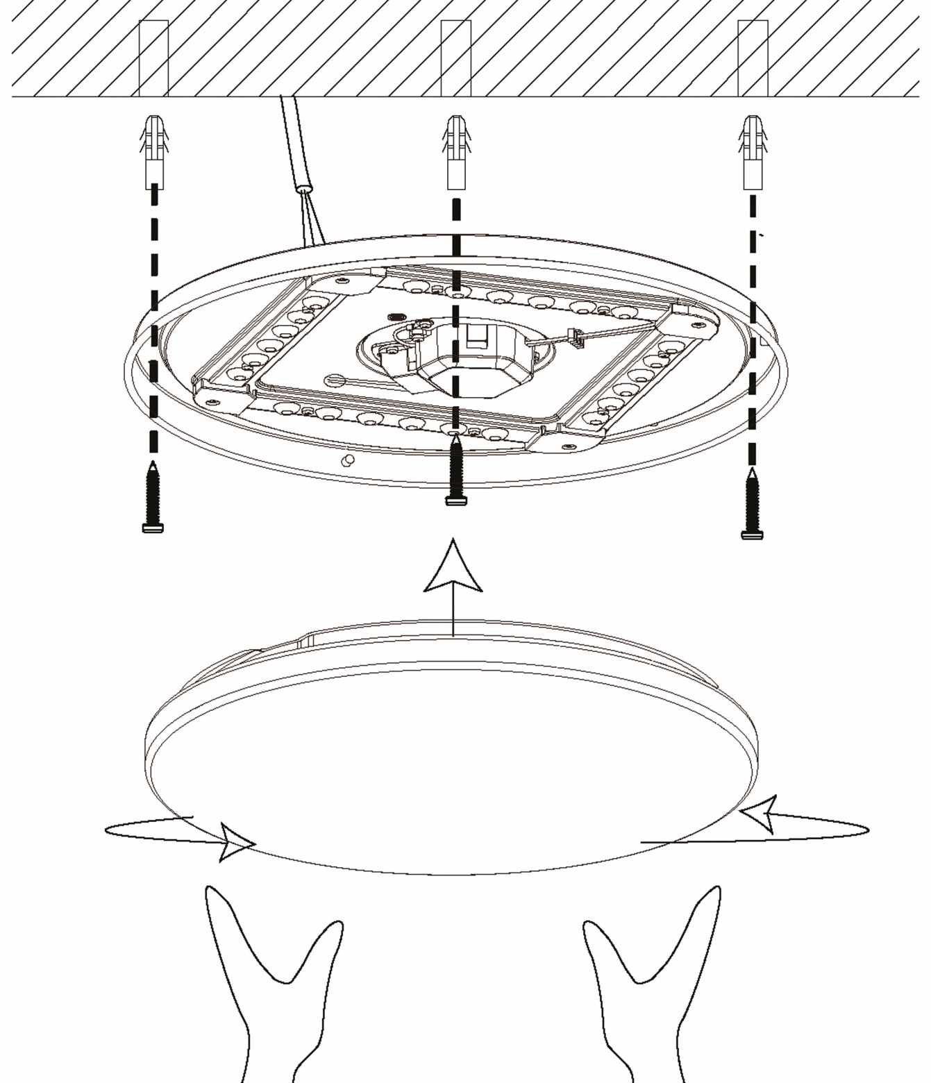 EGLO LED-Deckenleuchte POGLIOLA, 36W, 3350 lm, 3000K, 490 mm EGLO LED-Deckenleuchte POGLIOLA, 36W, 3350 lm, 3000K, 490 mm