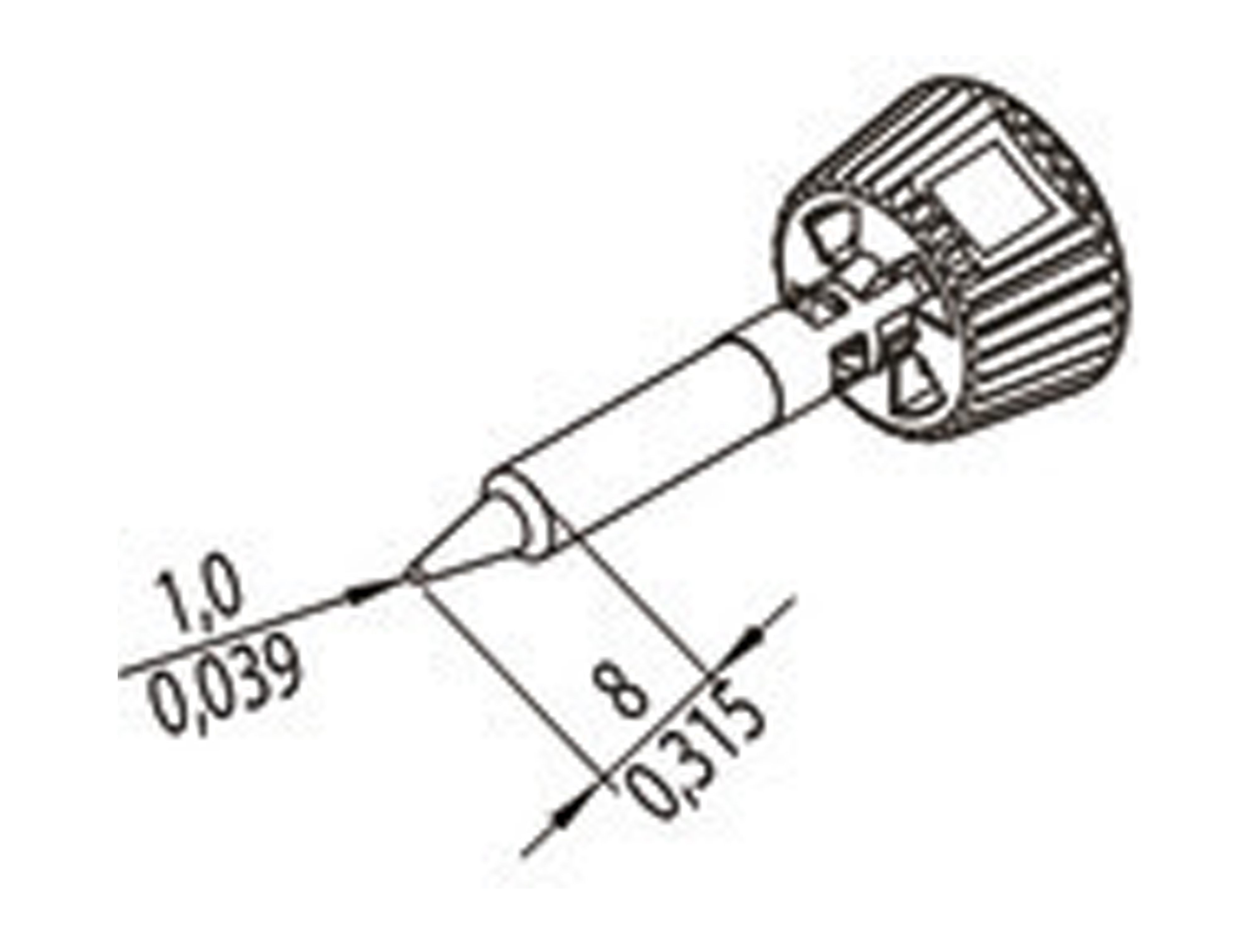 ERSA Lötspitze, 0142PDLF10/SB, bleistiftspitz, 1,0 mm