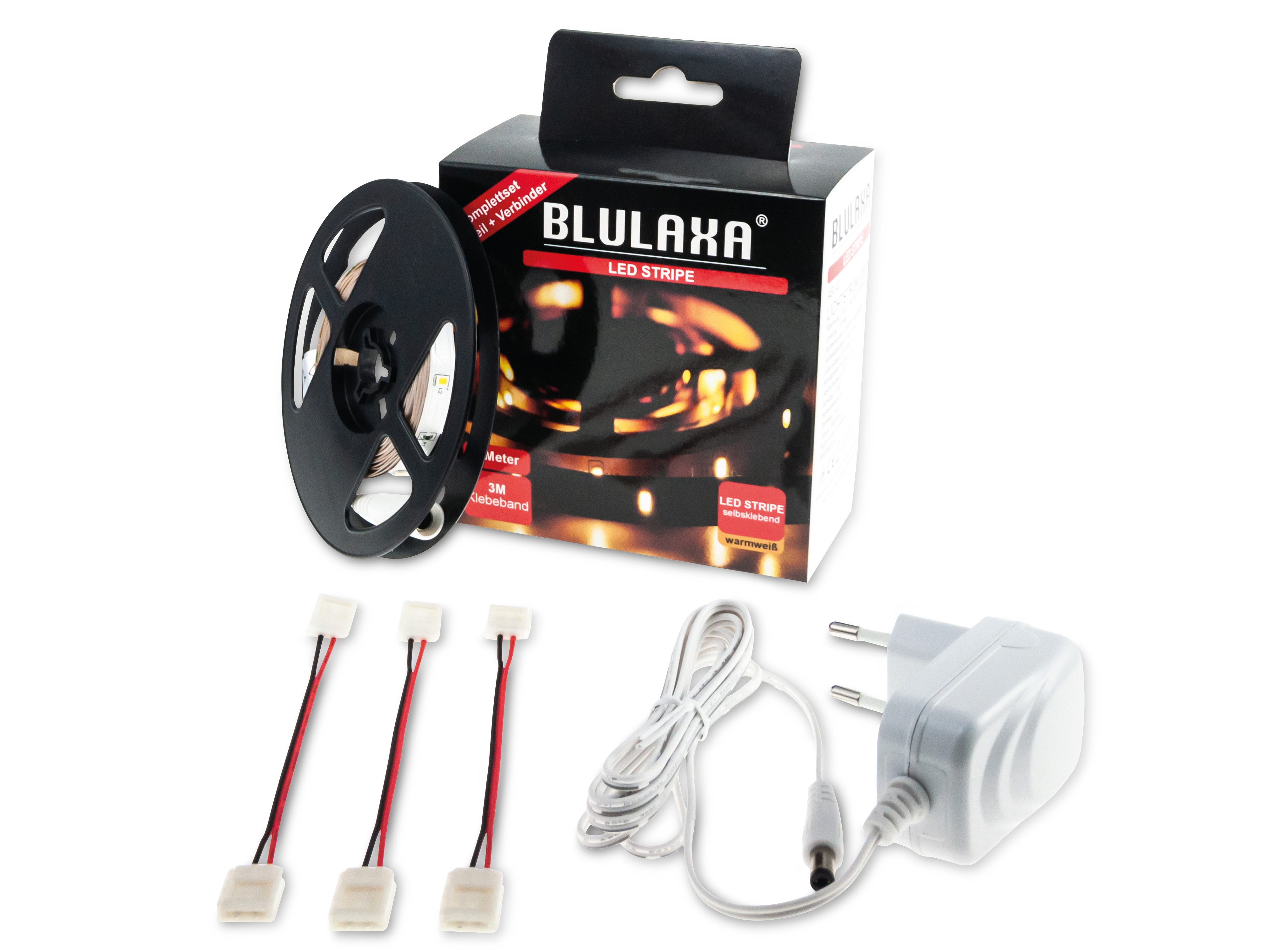 BLULAXA LED-Strip-Set, EEK: F, 9,5W, 700lm, 3000K, 3m BLULAXA LED-Strip-Set, EEK: F, 9,5W, 700lm, 3000K, 3m