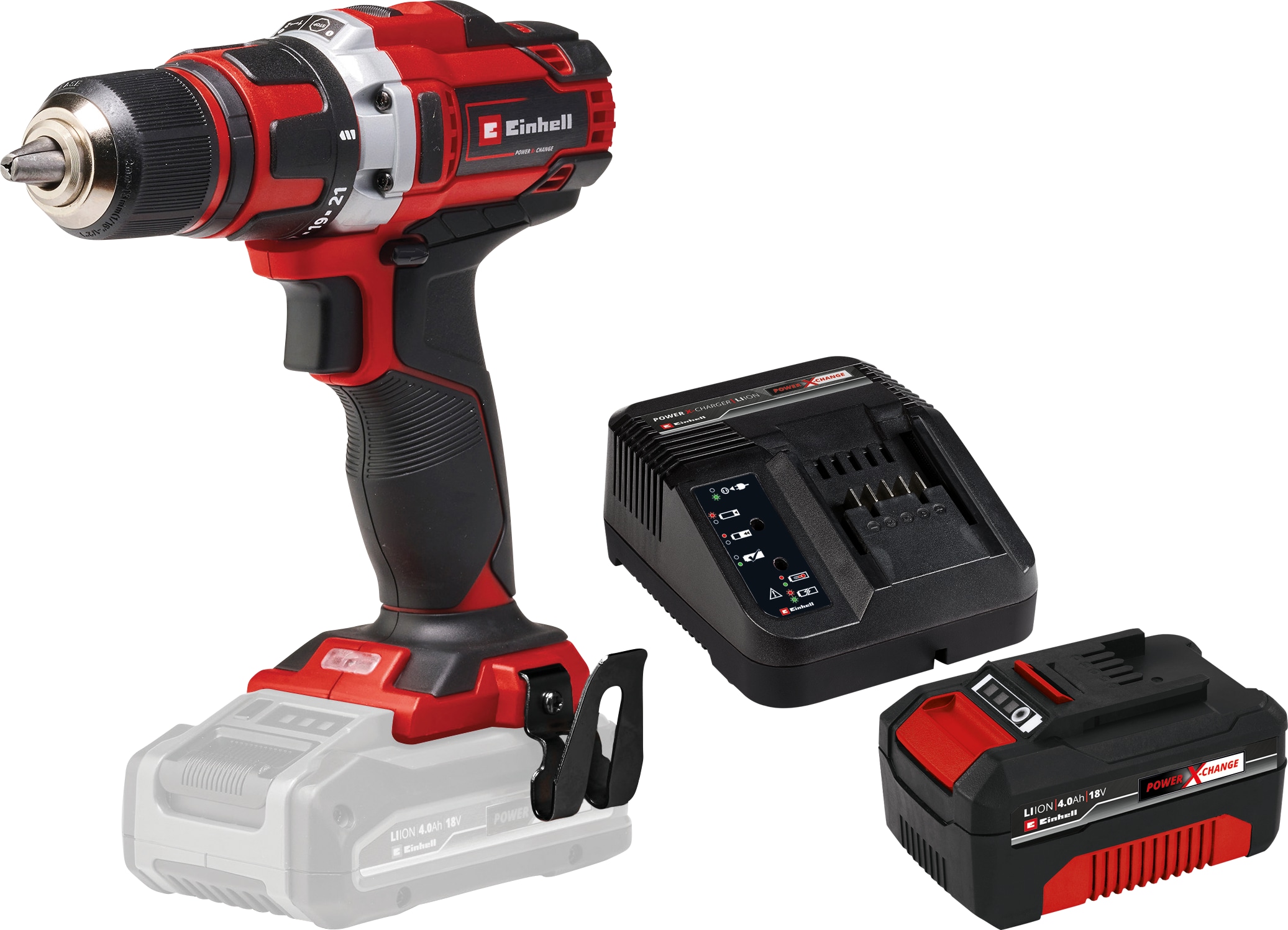 EINHELL Akku-Bohrschrauber TE-CD 18/40 Li Kit (1x 4,0 Ah)