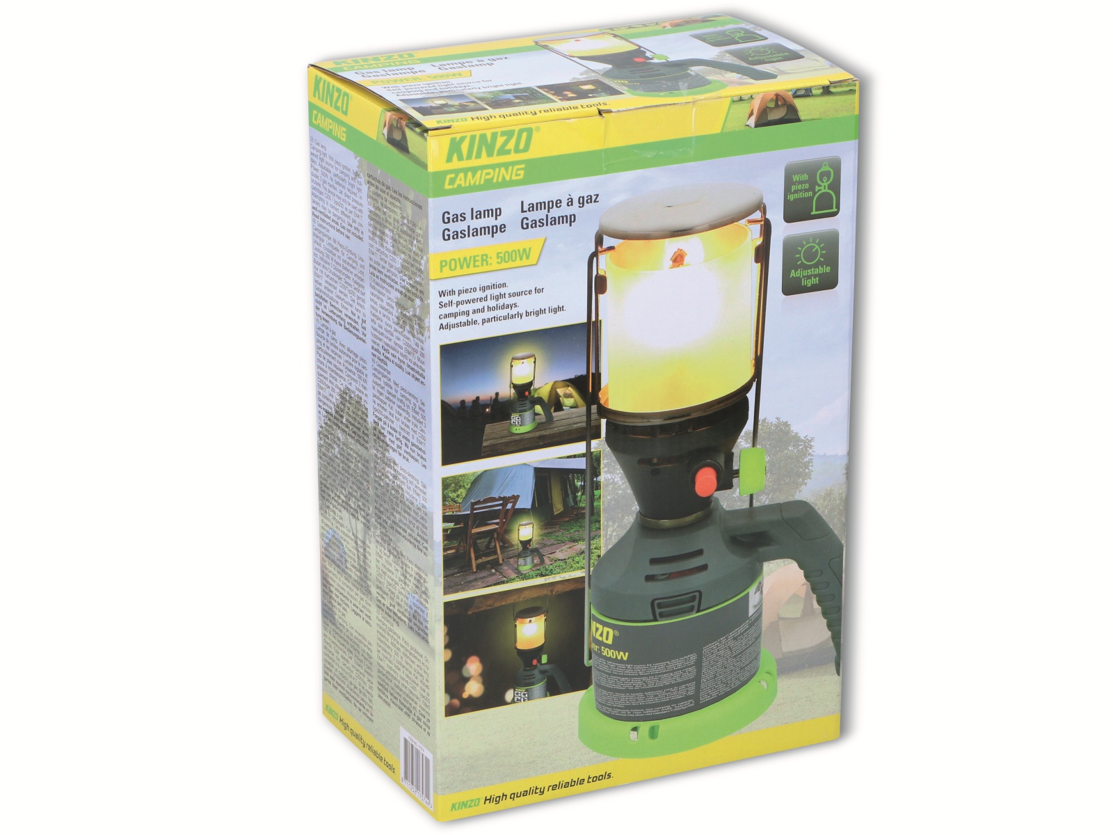 KINZO Camping-Gaslampe, 500 W