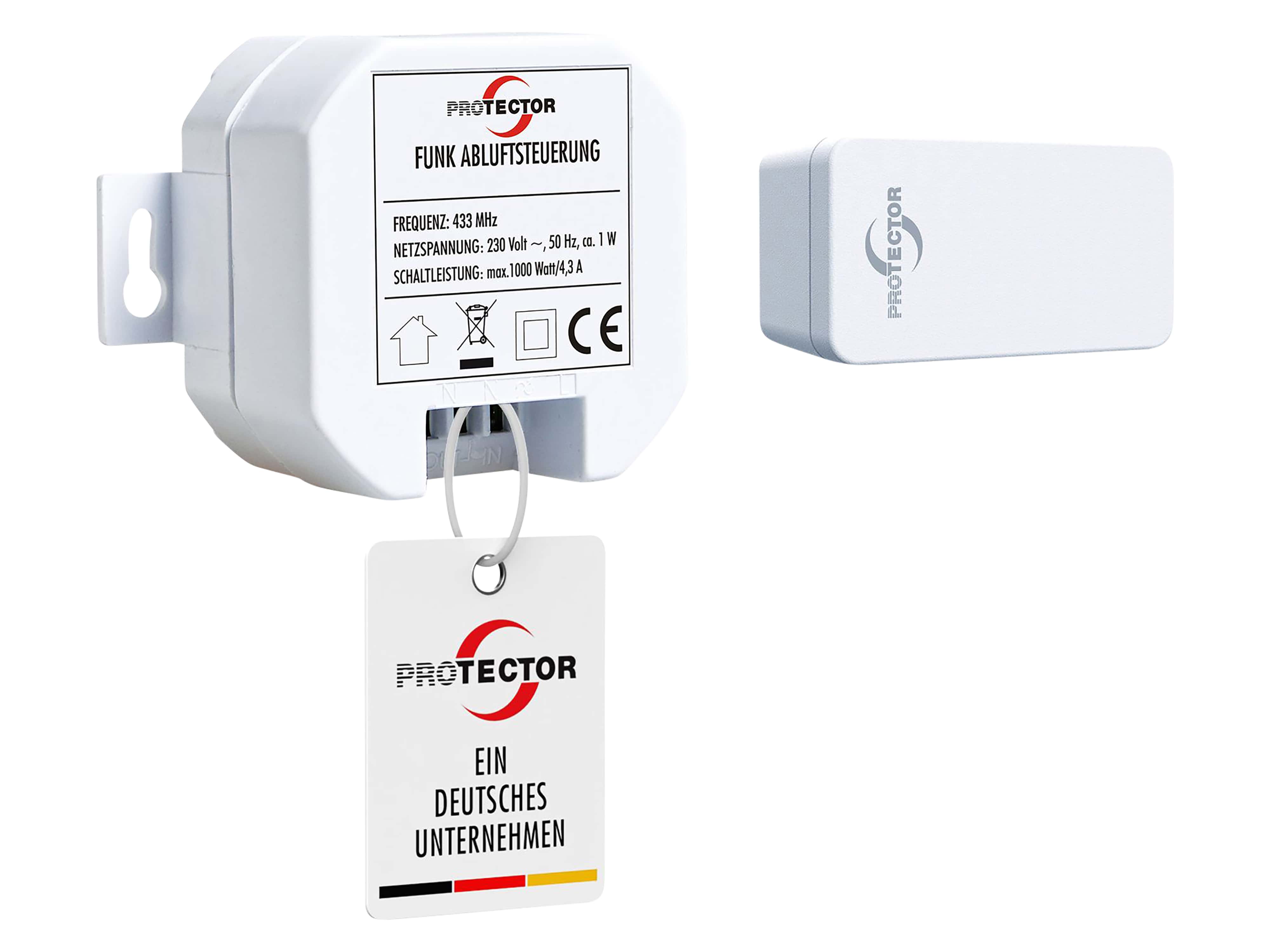 PROTECTOR Funk Abluftsteuerung ASK 6020, mit Kinetik Fenster-Sender, Einbauvariante