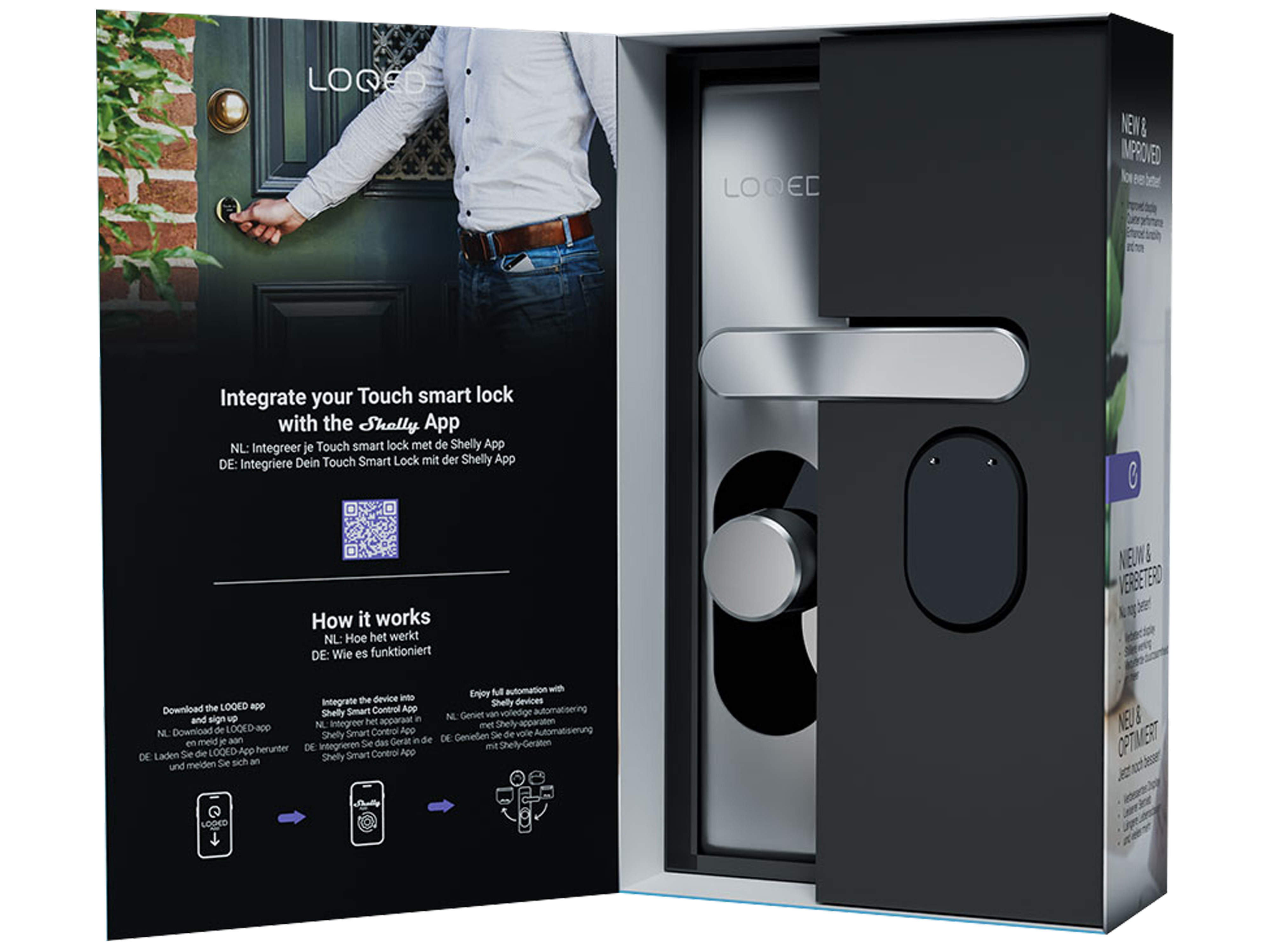 SHELLY Smart Türschloss LOQED, silber