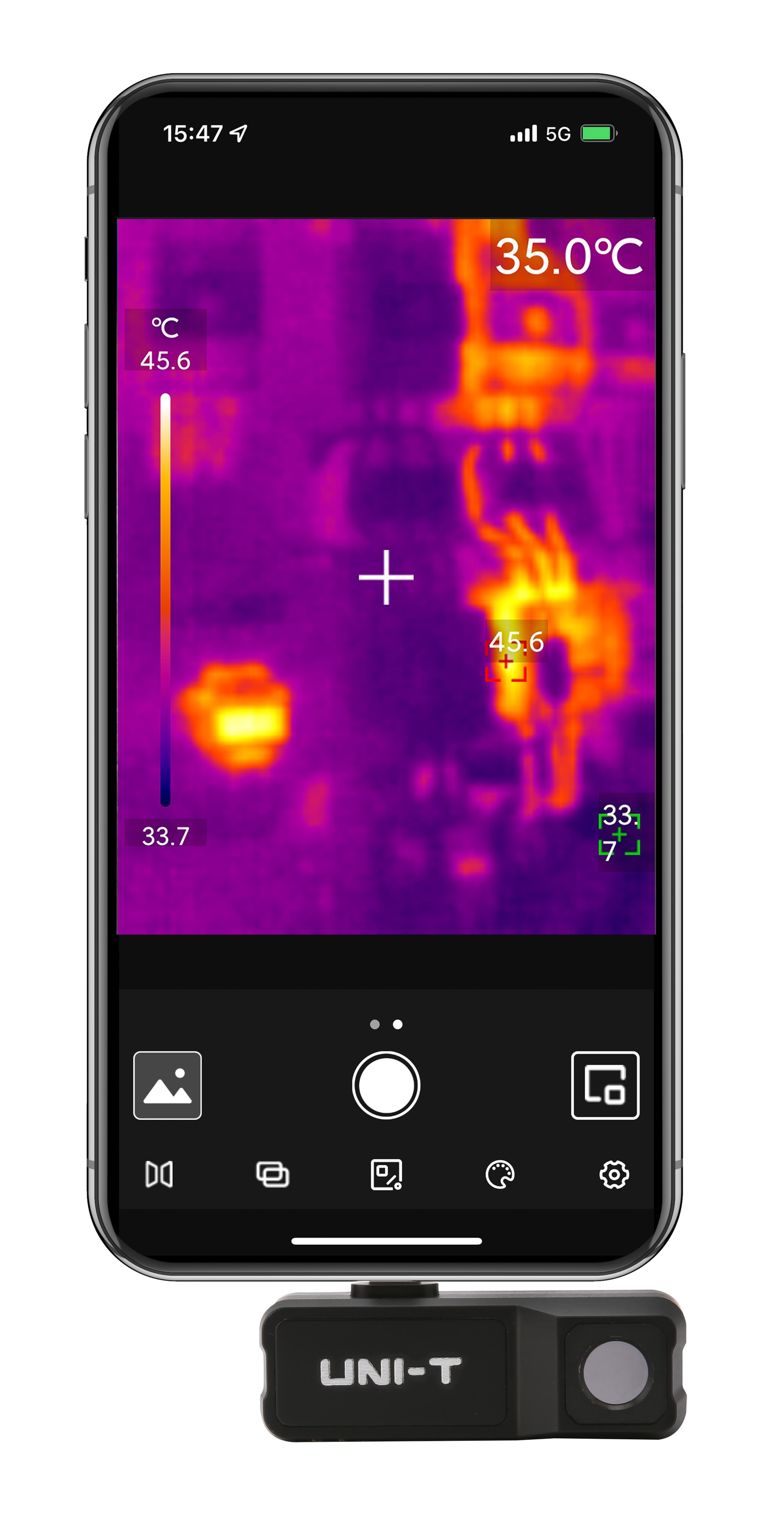 UNI-T Smartphone-Wärmebildkamera UTi120MS für Apple UNI-T Smartphone-Wärmebildkamera UTi120MS für Apple