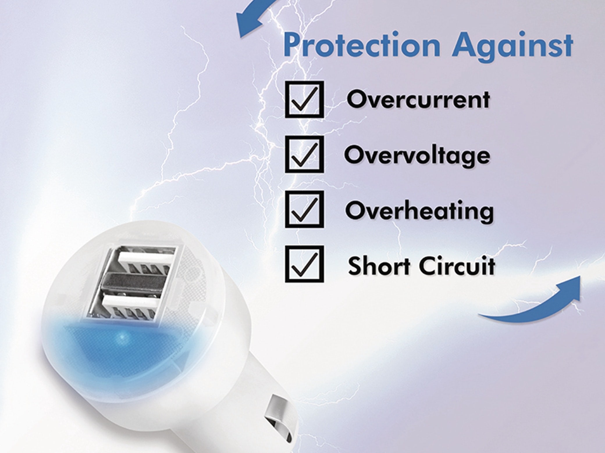 LOGILINK USB-Lader KFZ PA0227, 2-fach, 2,1 A, 10,5 W, weiss