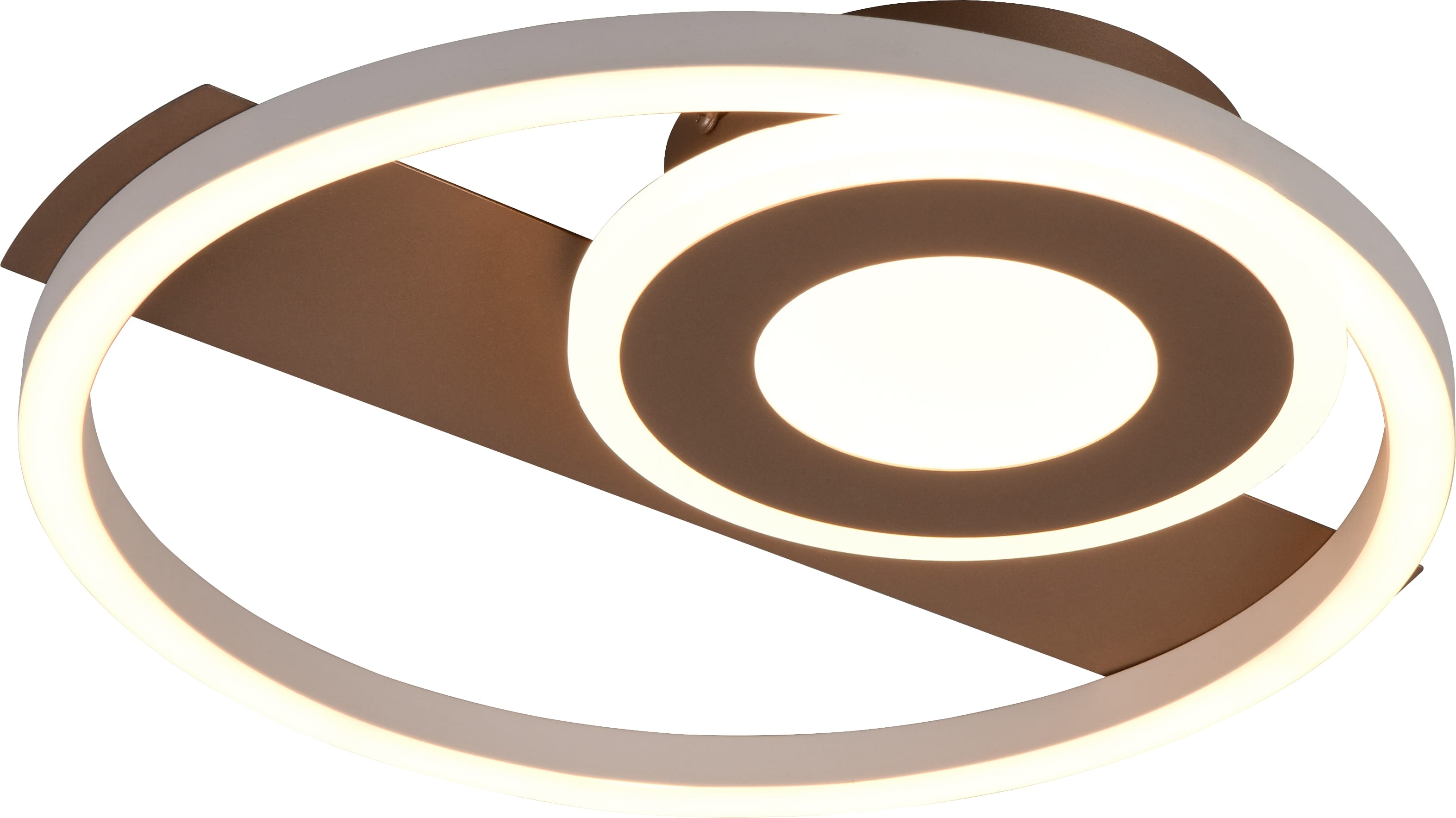 REALITY LED-Deckenleuchte HORUS, R63671165, 22W, 2500lm, 3000K, coffee