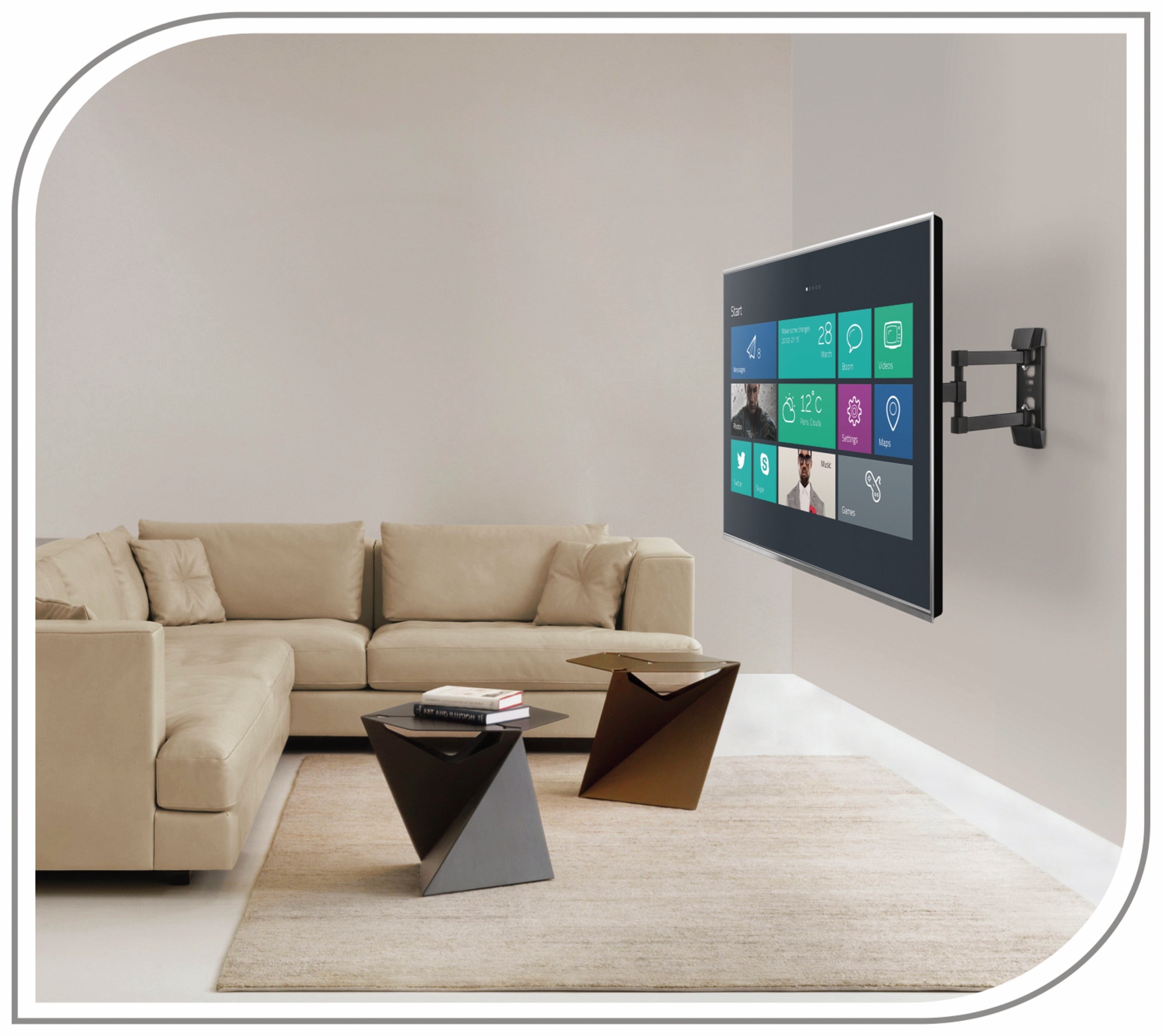 PUREMOUNTS TV-Wandhalter PM-FM12-200, VESA 200x200mm PUREMOUNTS TV-Wandhalter PM-FM12-200, VESA 200x200mm