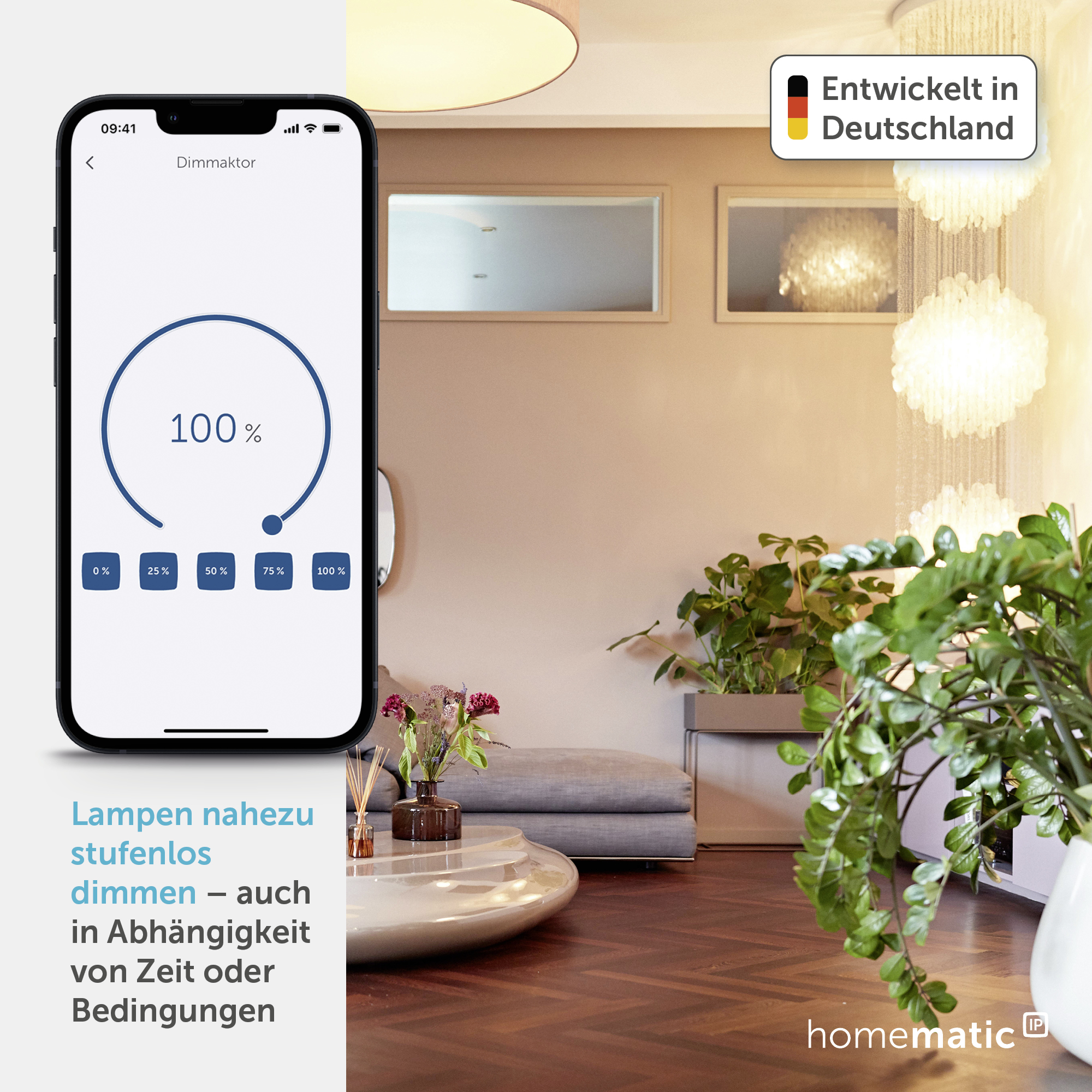 HOMEMATIC IP Smart Home 150609A0, Dimmaktor, Unterputz, Phasenabschnitt
