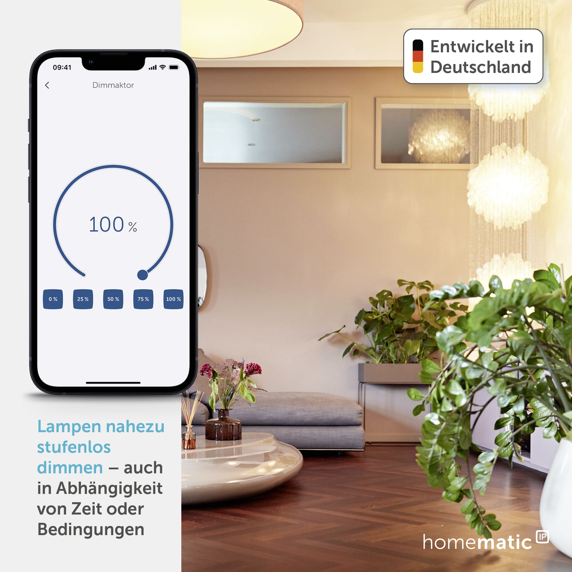 HOMEMATIC IP Smart Home 150609A0, Dimmaktor, Unterputz, Phasenabschnitt