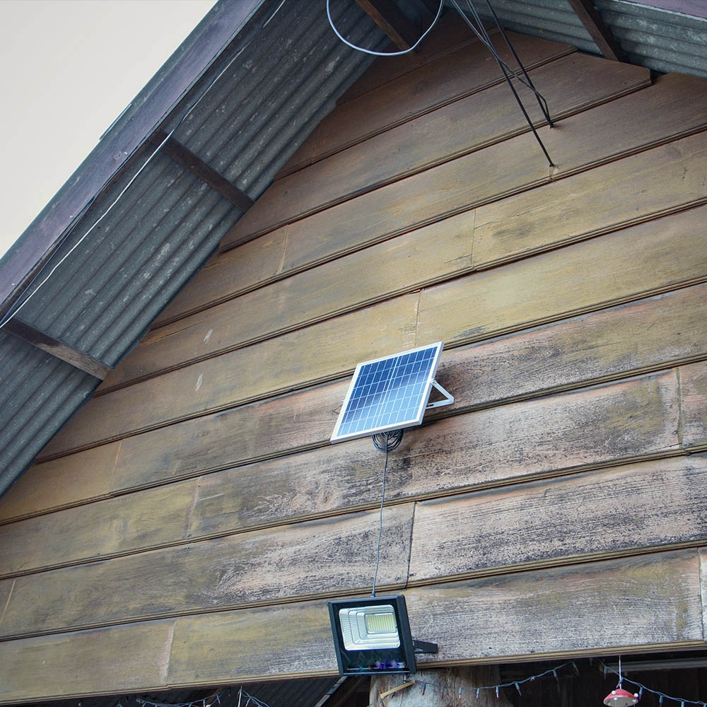 V-TAC Solar LED-Fluter VT-300W, 50 W, 4000 K, mit Panel + Fernbedienung