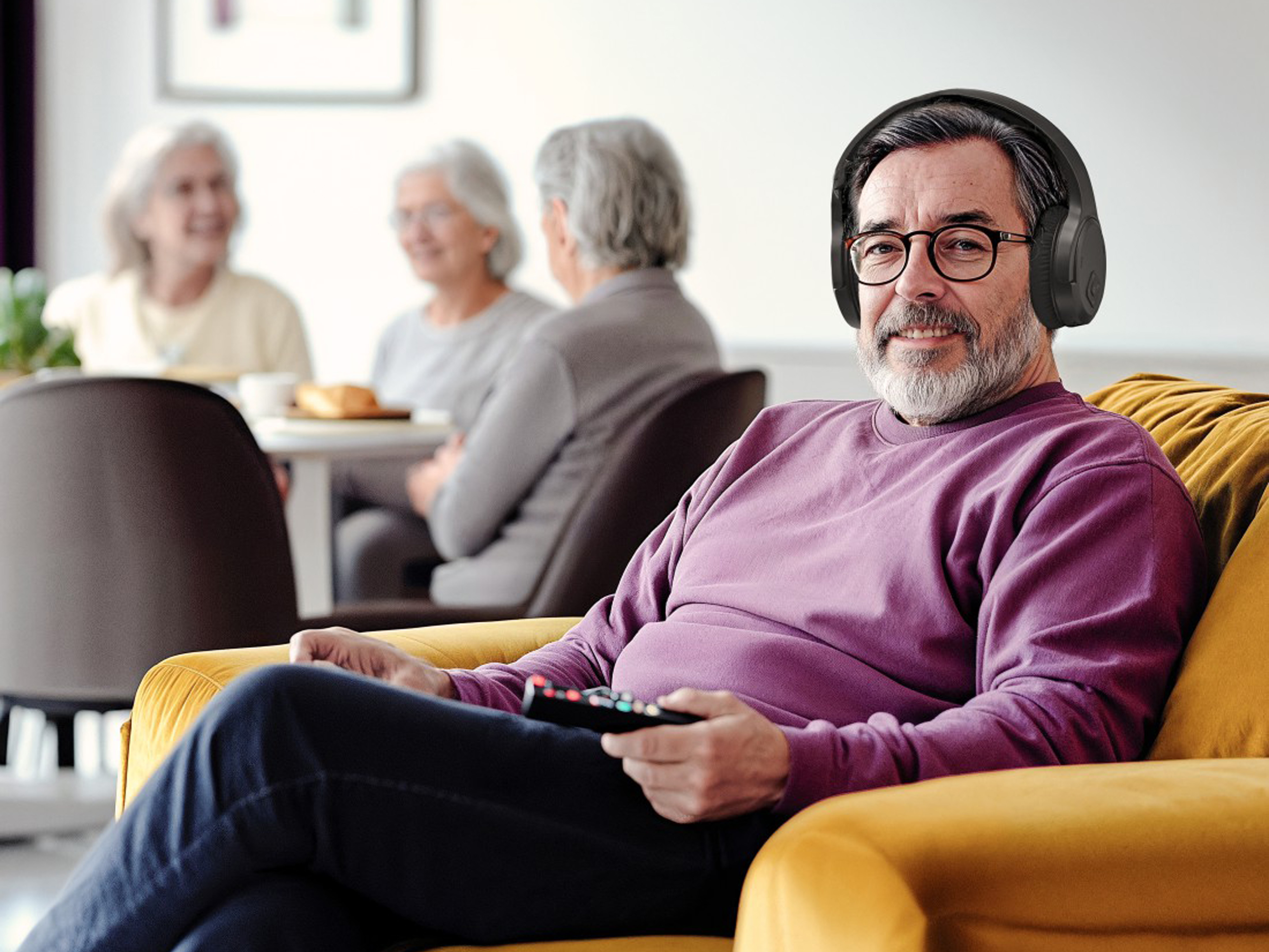 Fernseh-Kopfhörer HAMA, Over-Ear, Bluetooth, 2,4 GHz Dongle