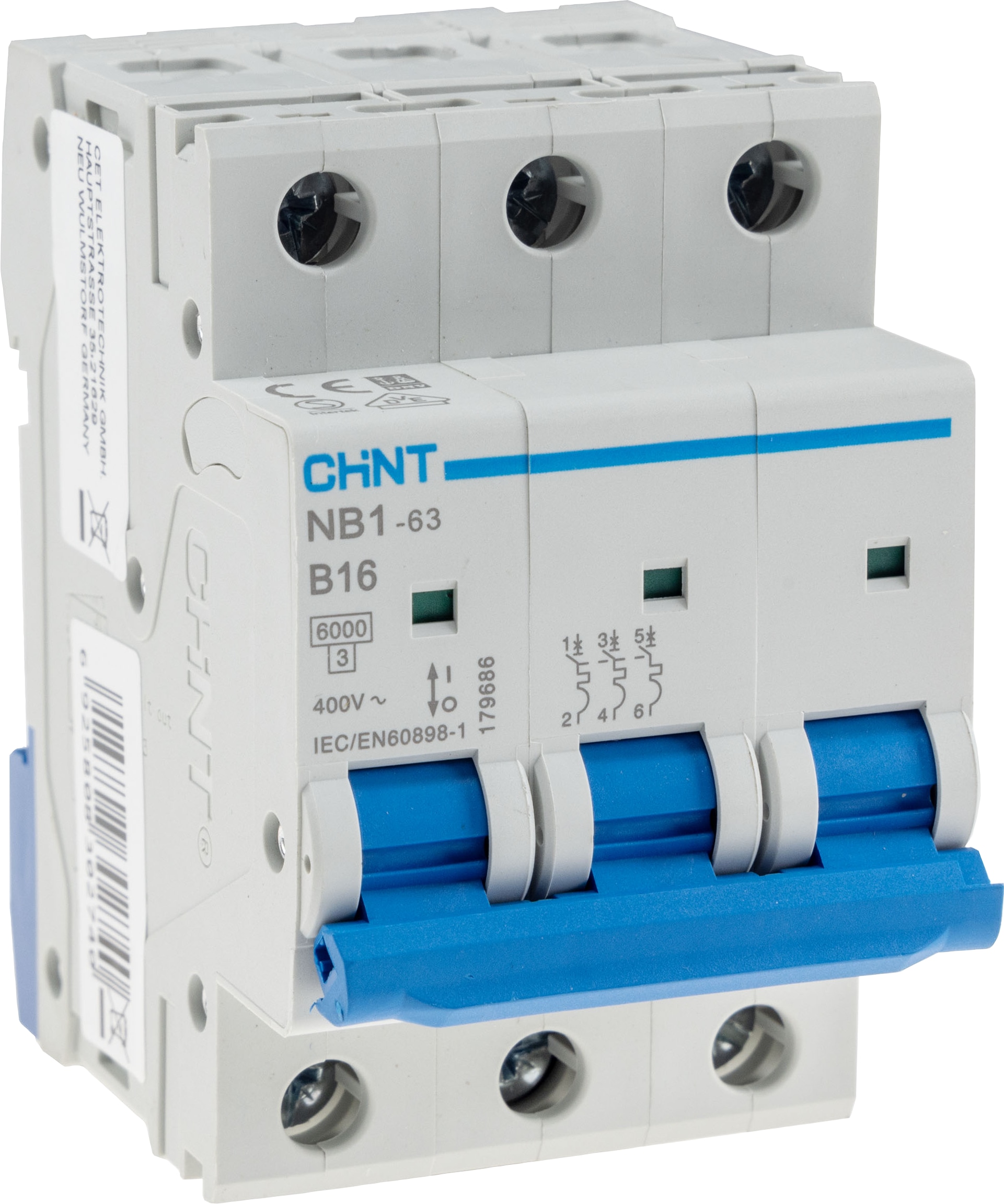 CHINT Leitungsschutzschalter 23895, B16, 16 A, 3-polig
