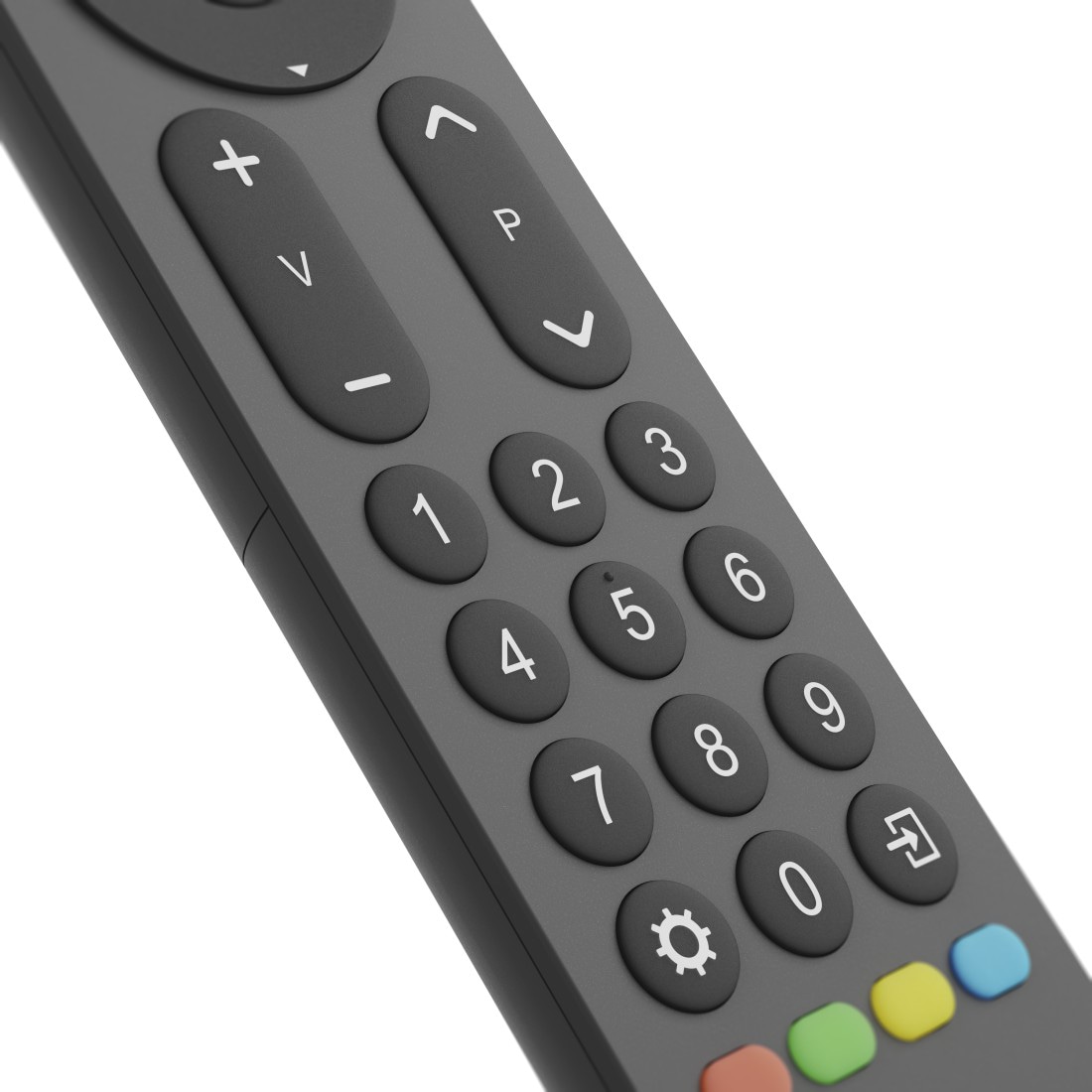 HAMA Universal-Fernbedienung TV, Infrarot, für 2 Geräte, große Tasten, lernfähig, schwarz