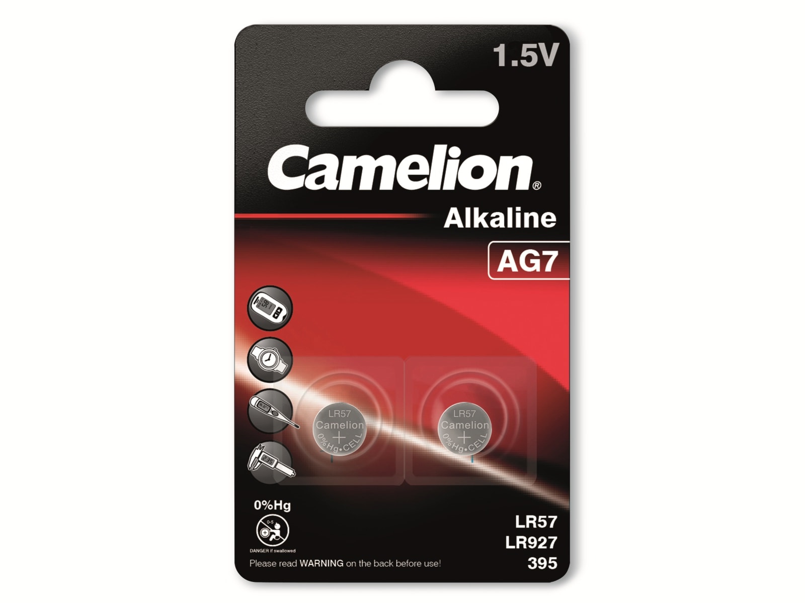 CAMELION Knopfzelle AG7, 2 St.