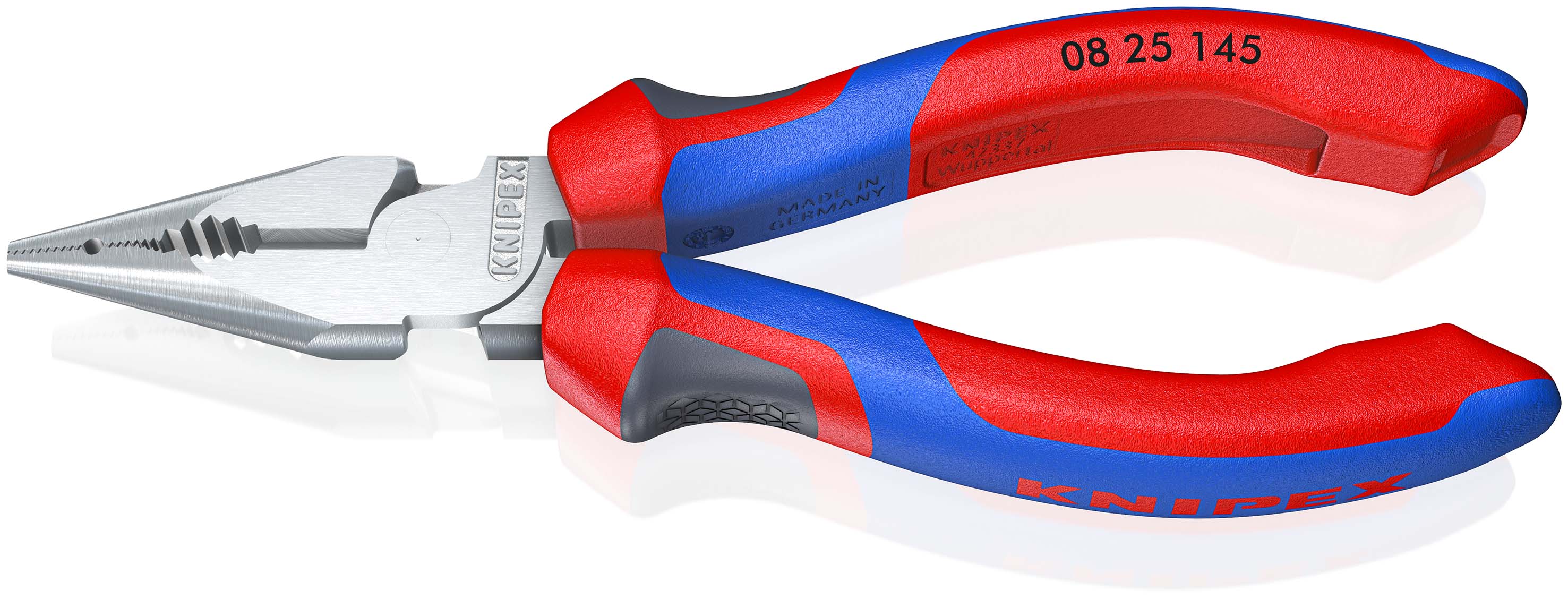 KNIPEX Spitz-Kombizange, 08 25 145, 145 mm, Stahl, Kunststoffgriff