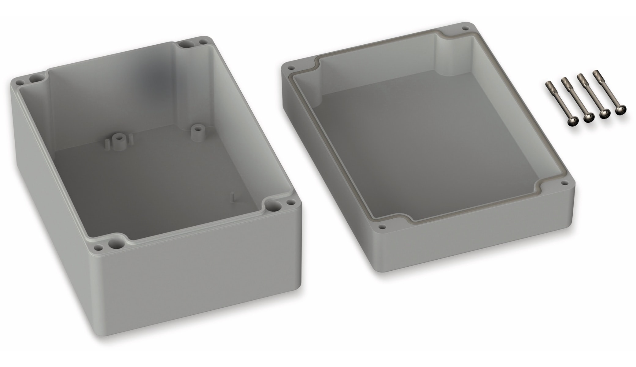 POLLIN, Polycarbonat Gehäuse, 160 x 120 x 90 mm, IP66, Lichtgrau