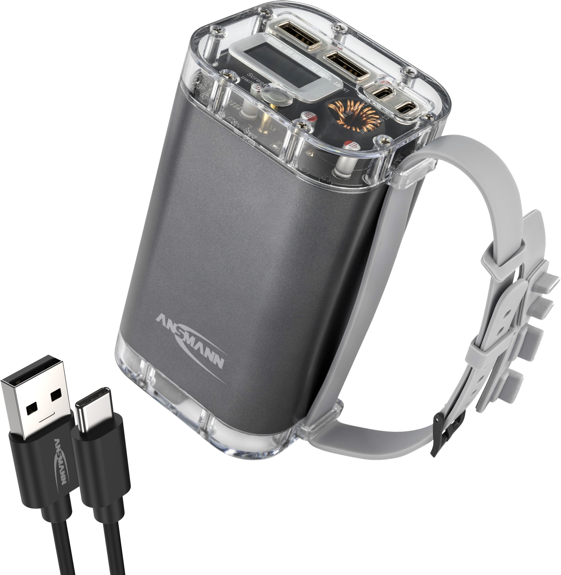 ANSMANN Powerbank PB4100, 40.000 mAh, 2x USB-A, 2x USB-C