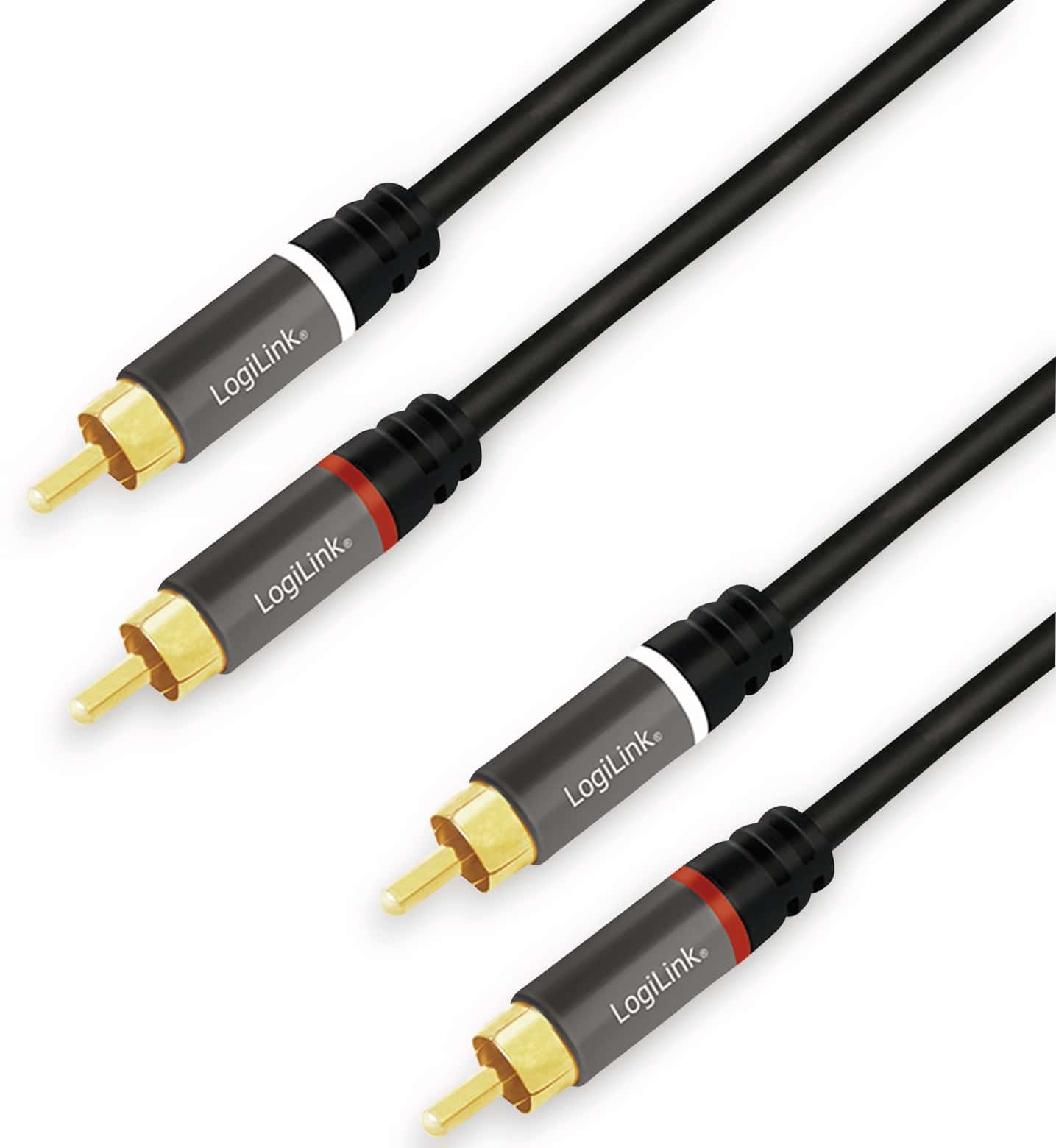 LOGILINK Cinchkabel CA1207, 5 m, 2x2 Cinchstecker, schwarz LOGILINK Cinchkabel CA1207, 5 m, 2x2 Cinchstecker, schwarz