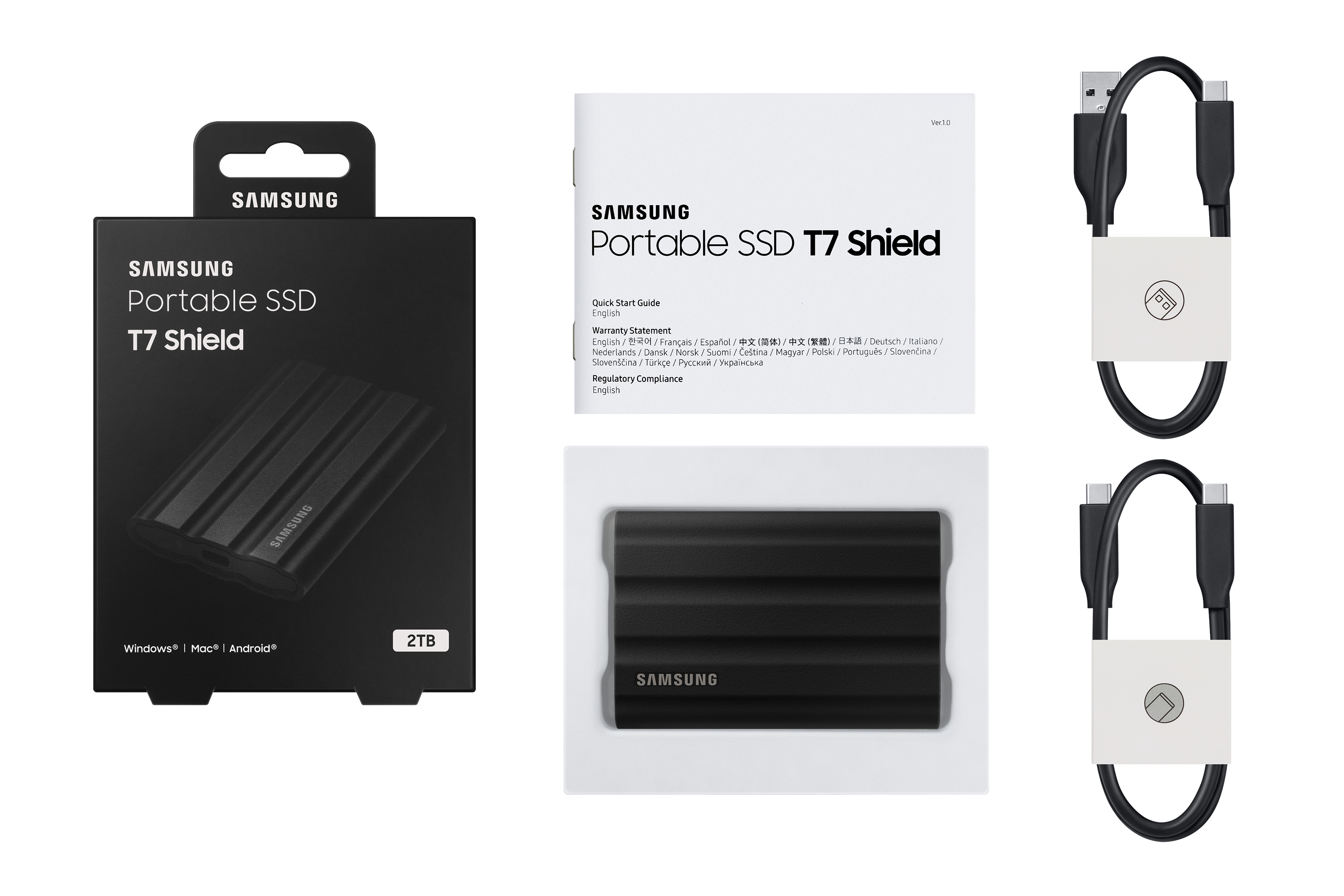 SAMSUNG Externe SSD Portable T7 Shield 2 TB schwarz SAMSUNG Externe SSD Portable T7 Shield 2 TB schwarz