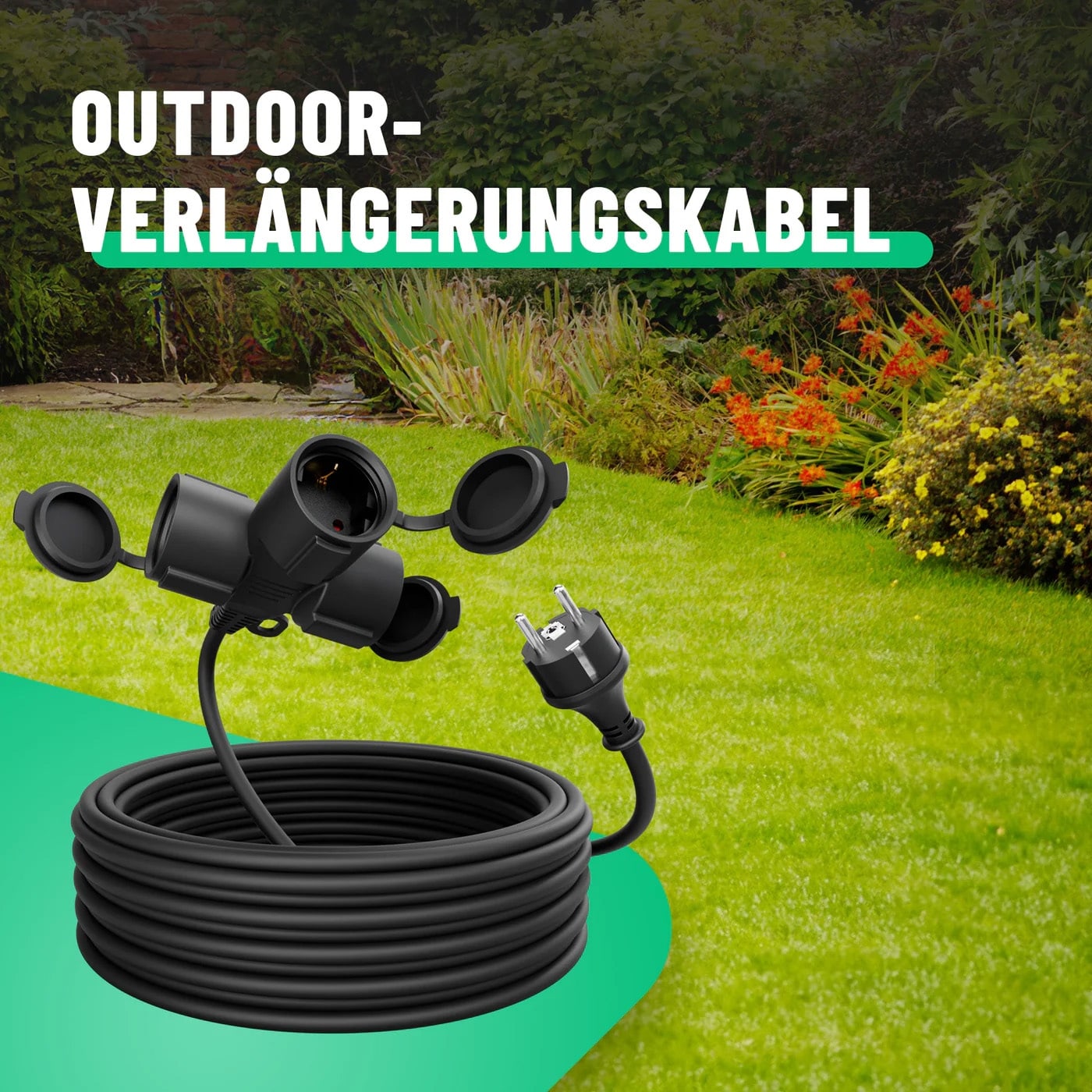 ABSINA Verlängerungskabel 151234, 3-Fach, 10 m ABSINA Verlängerungskabel 151234, 3-Fach, 10 m