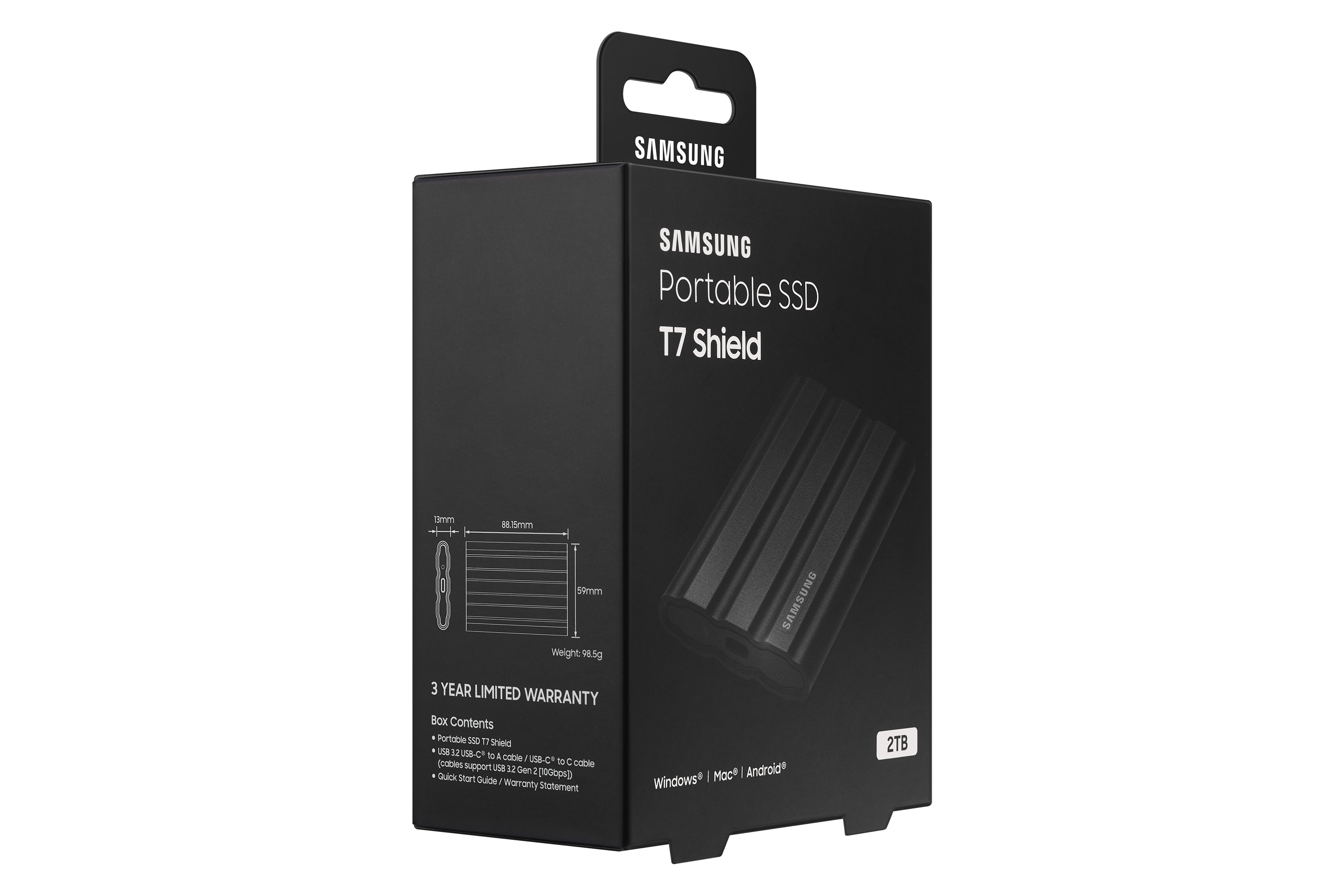 SAMSUNG Externe SSD Portable T7 Shield 2 TB schwarz SAMSUNG Externe SSD Portable T7 Shield 2 TB schwarz