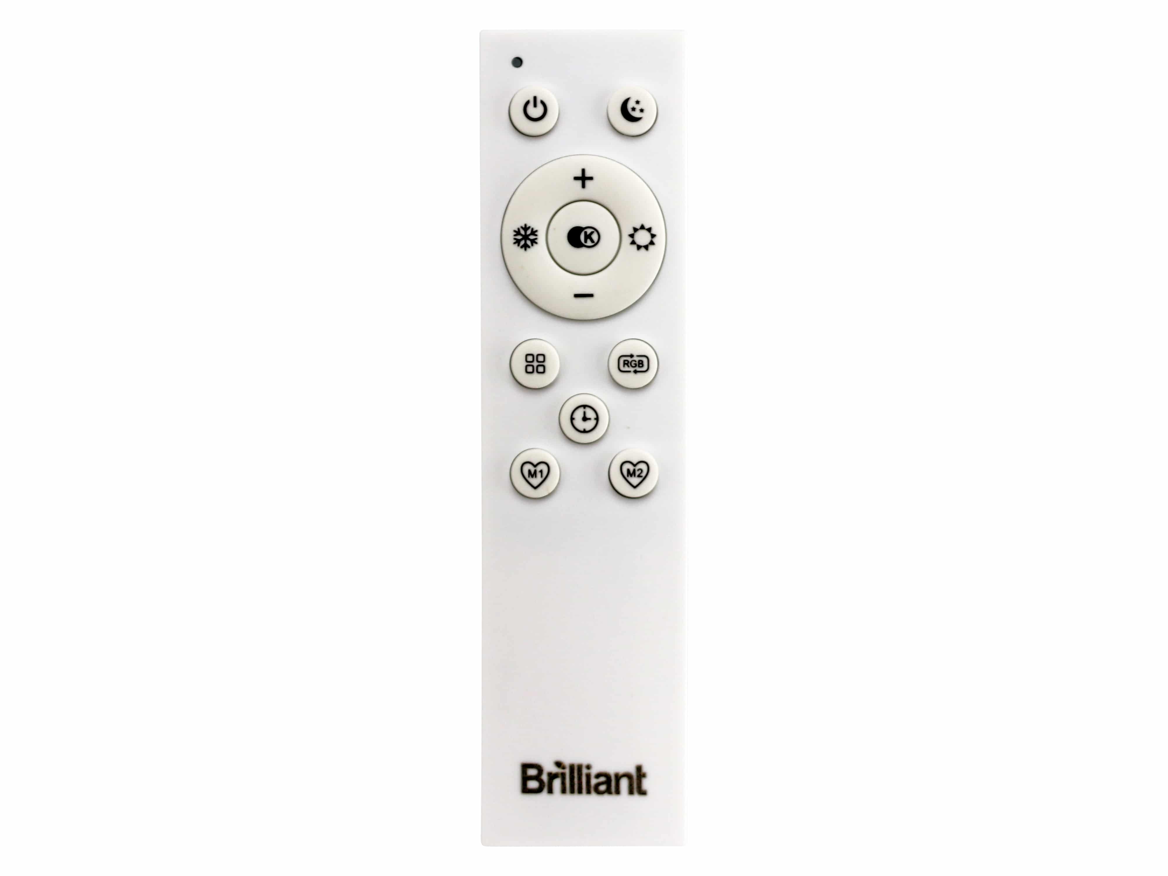 BRILLIANT LED-Deckenleuchte, 24W, CCT, RGB, 2700...6500K, 2600lm, IP20, dim., weiß