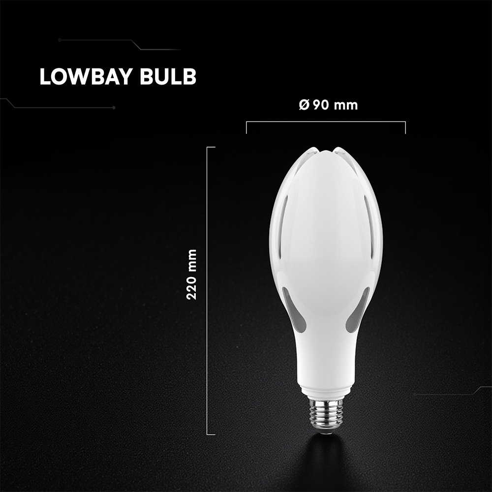 V-TAC LED-Lampe VT-21284-6, EEK: E, 36W, 4000lm, 4000k, E27, 200°,Olive
