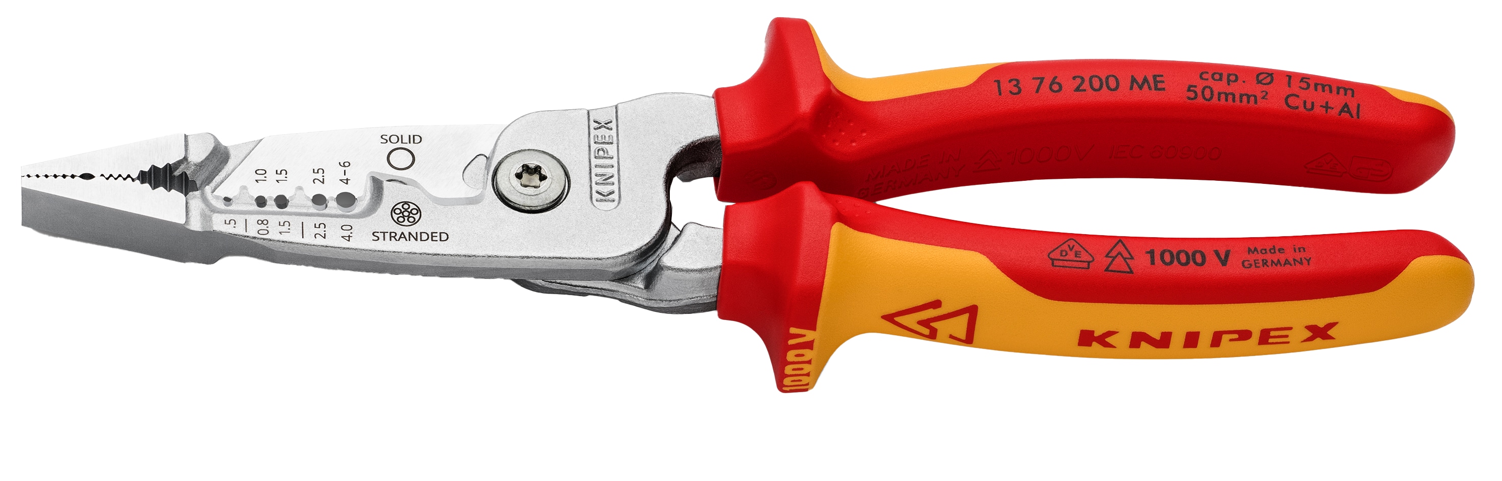 KNIPEX Multifunktions-Elektrikerzange, 13 76 200 ME, 200 mm KNIPEX Multifunktions-Elektrikerzange, 13 76 200 ME, 200 mm