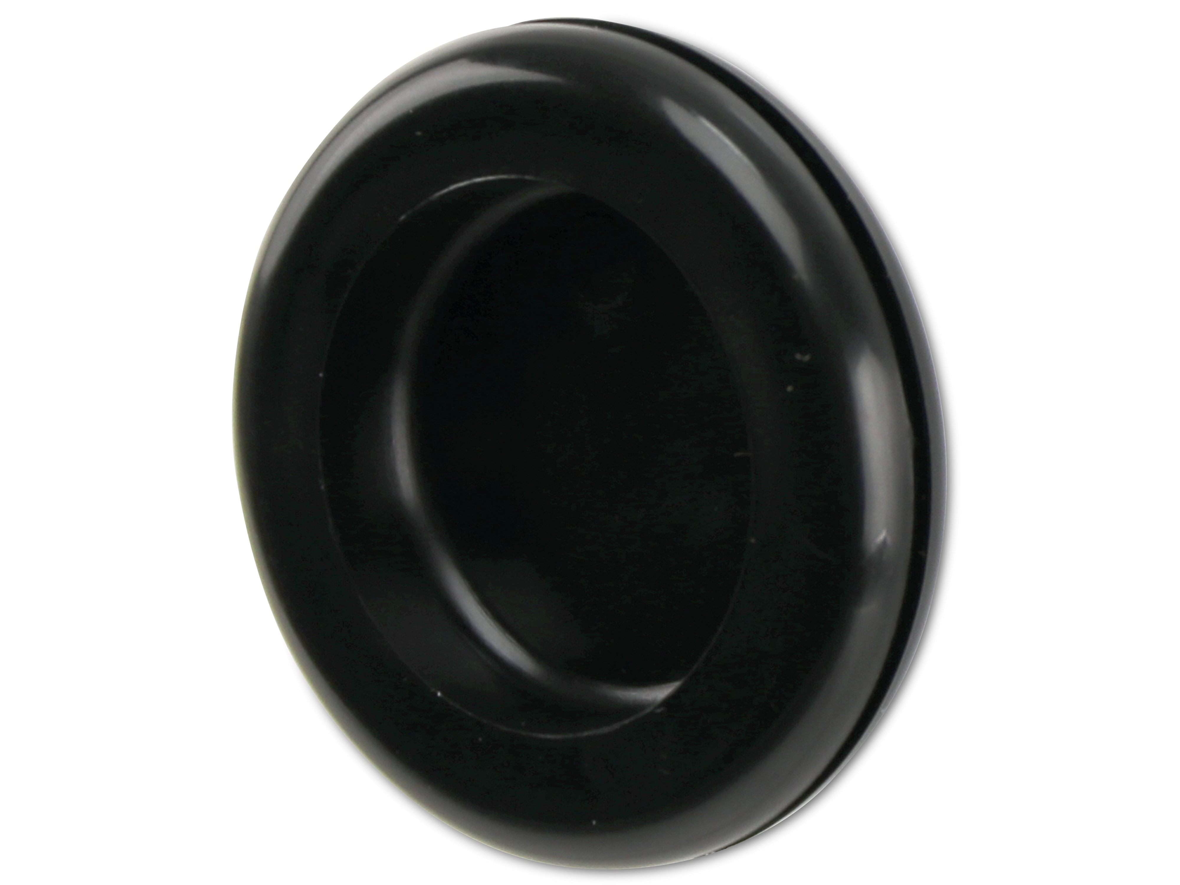 KSS Kabeldurchführungstülle PVC, schwarz, Plattenstärke 1,5, Loch-Ø 25, geschlossen, 1 Stück