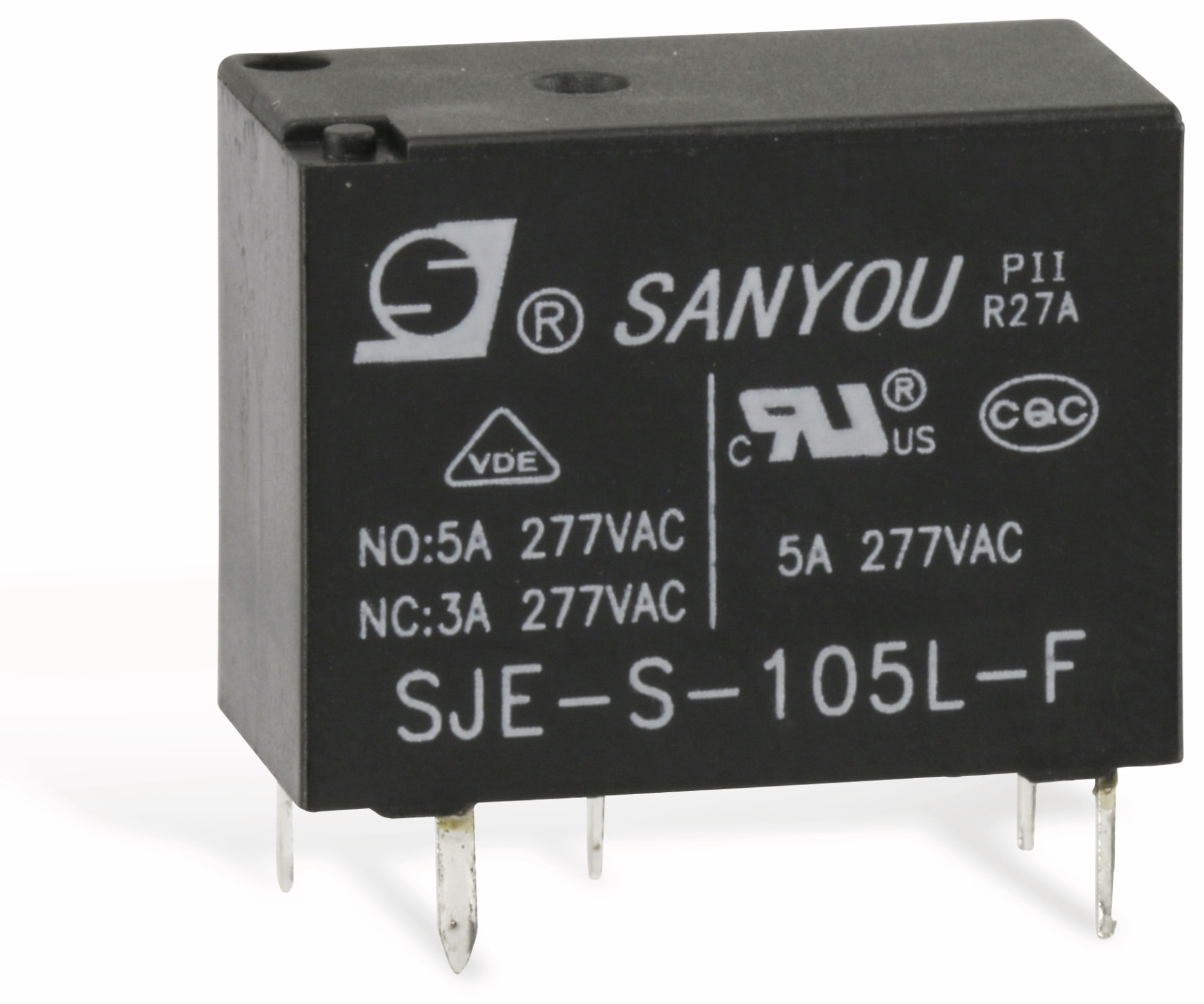 Sanyou Relais SJE-S-105L-F, 5 V-, 1 Wechsler Sanyou Relais SJE-S-105L-F, 5 V-, 1 Wechsler