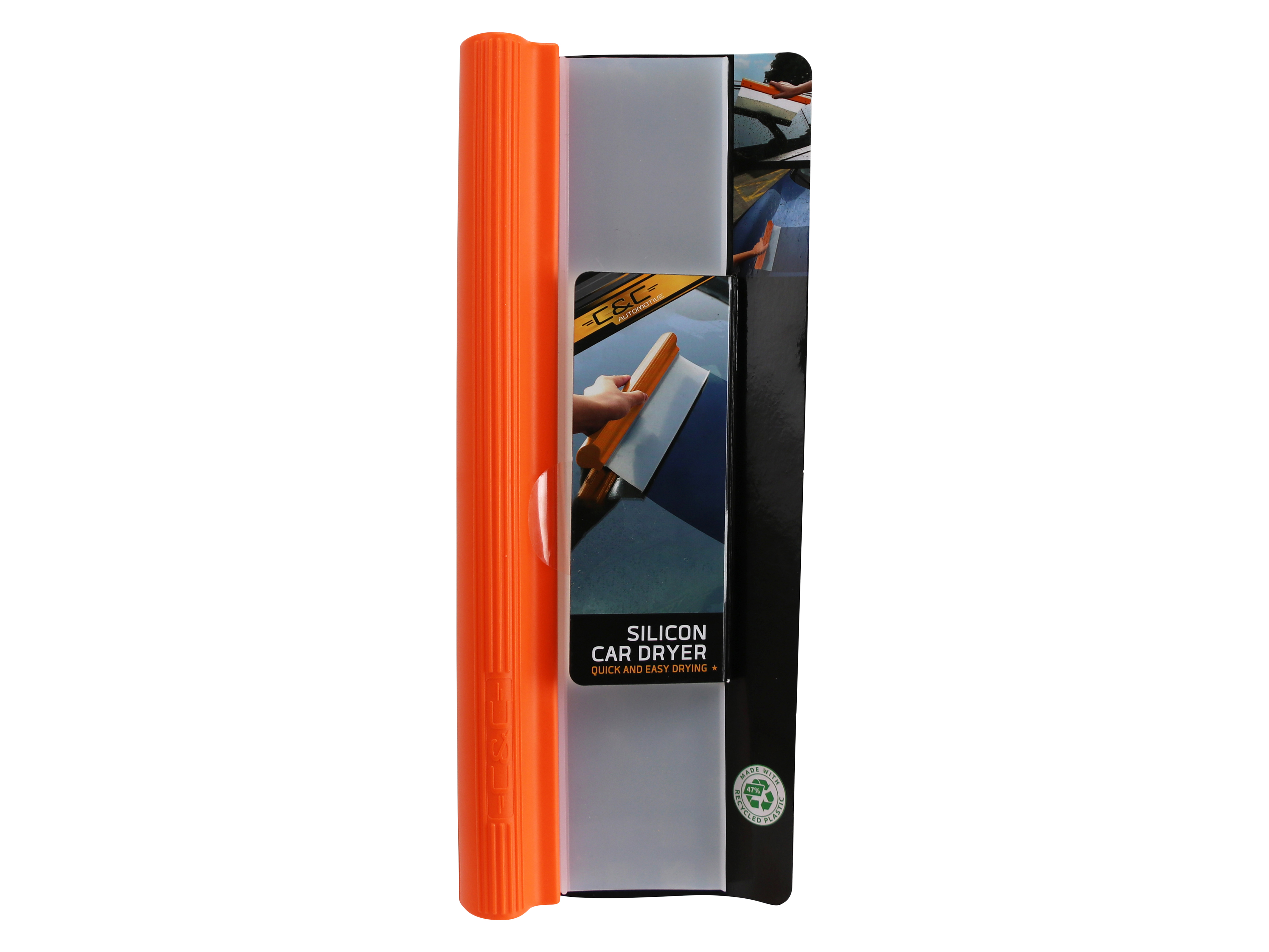 Silikonabzieher für Autoscheiben, orange