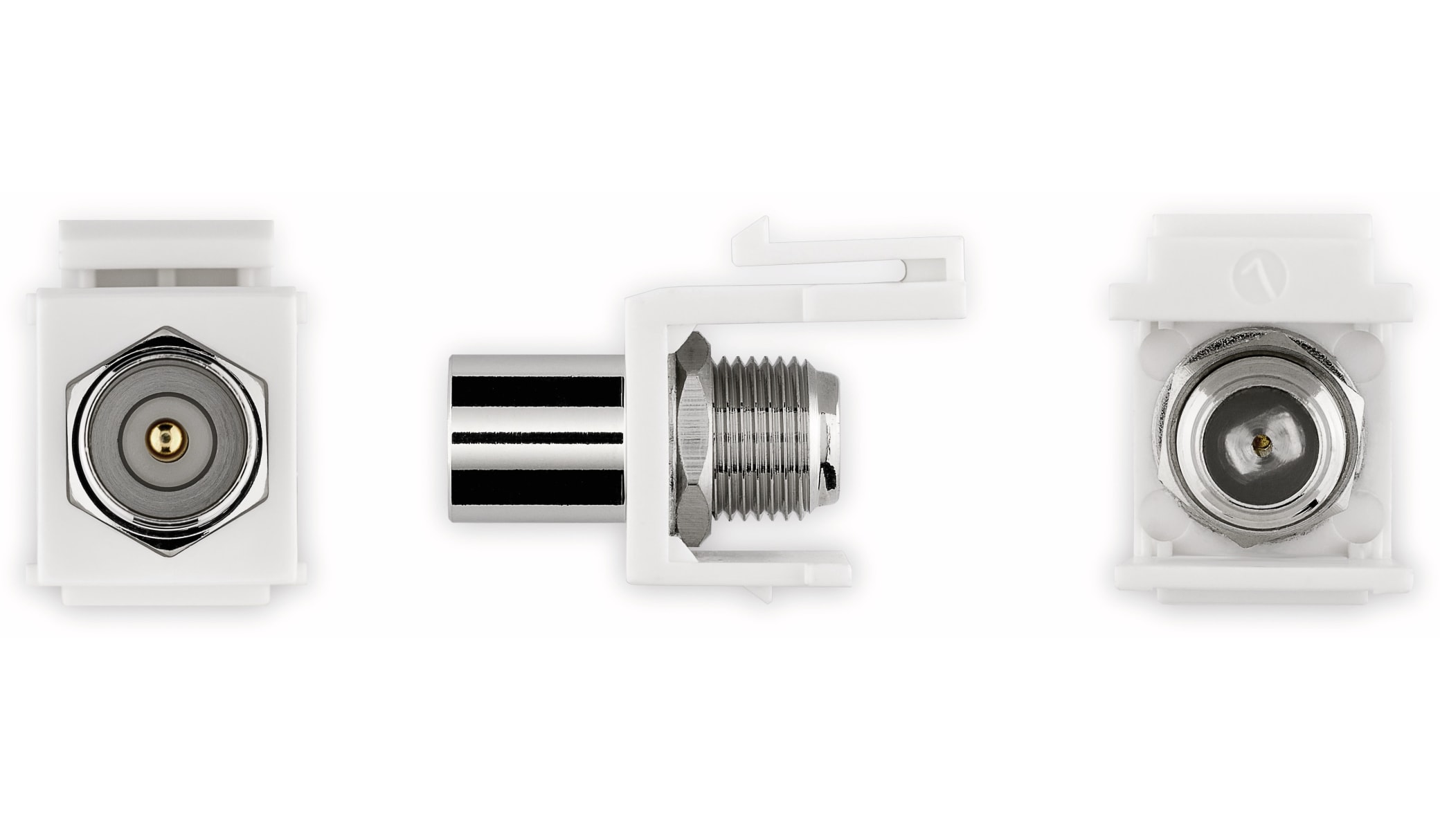 GOOBAY Einbau-Modul 79955, Kupplung, Koax-Stecker auf F-Buchse