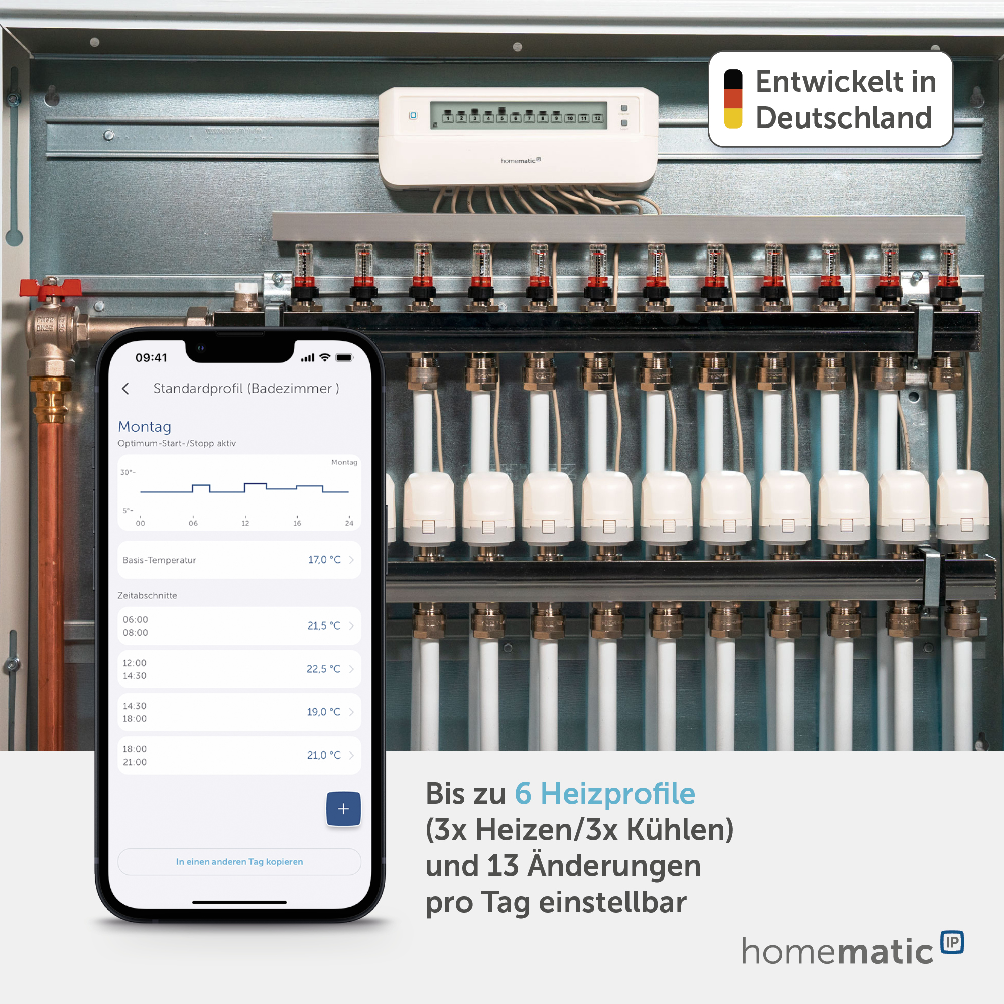 HOMEMATIC IP Smart Home 153621A0, Fußboden- Heizungsaktor, 12-fach, motorisch HOMEMATIC IP Smart Home 153621A0, Fußboden- Heizungsaktor, 12-fach, motorisch