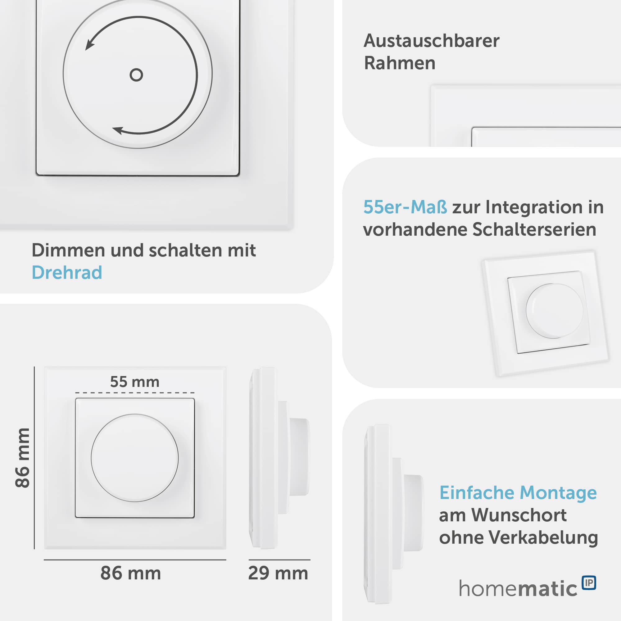 HOMEMATIC IP Smart Home 154888A0 Drehtaster