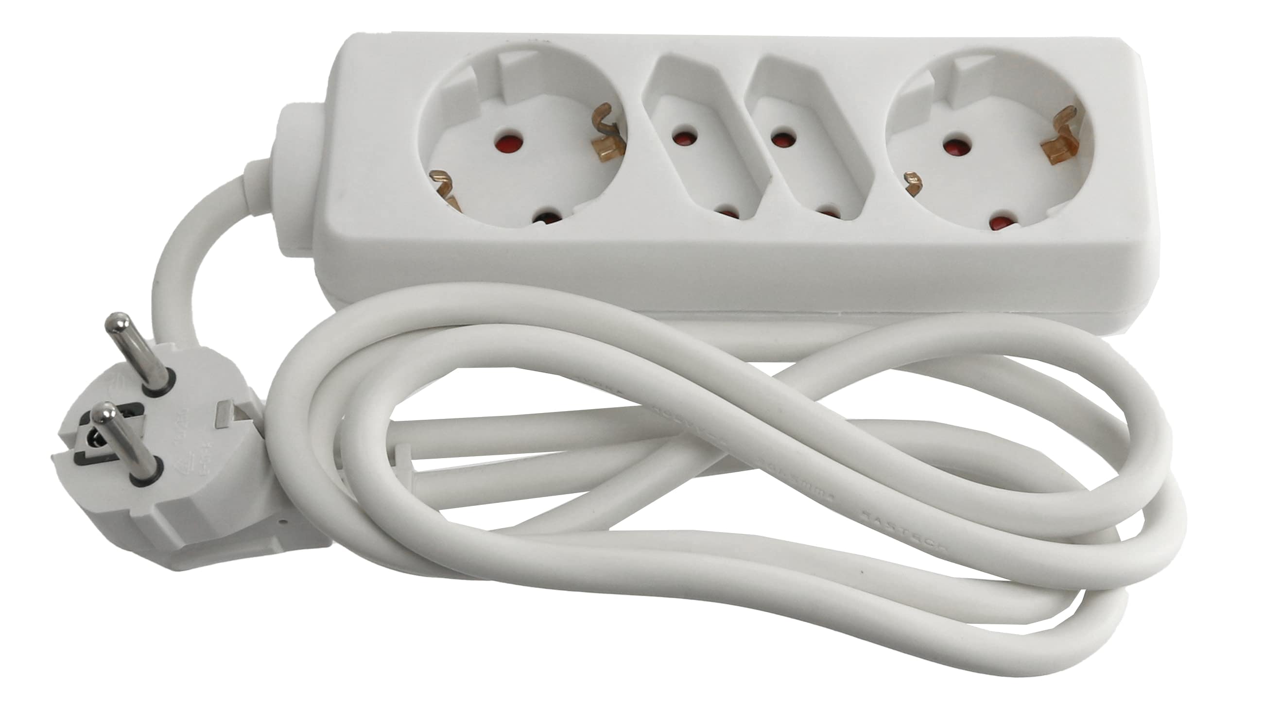 Steckdosenleiste TDZ-2D, 4-fach, weiß Steckdosenleiste TDZ-2D, 4-fach, weiß
