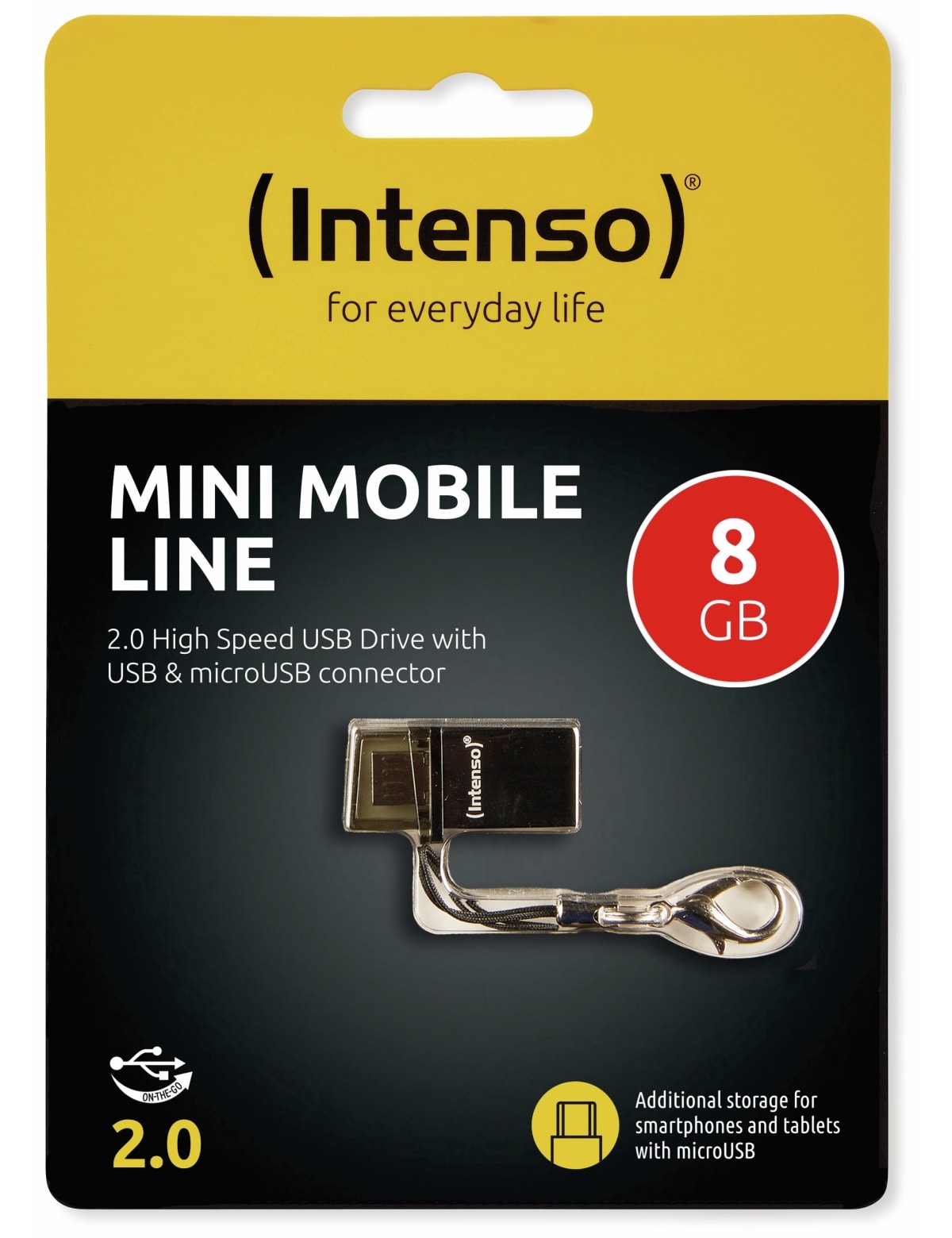 INTENSO USB 2.0 Speicherstick Mini Mobile Line, 8 GB